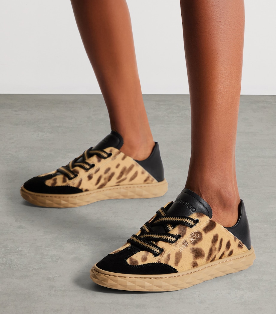 Jimmy Choo Diamond Light Flex Leather Sneakers V Natural/black Image 2