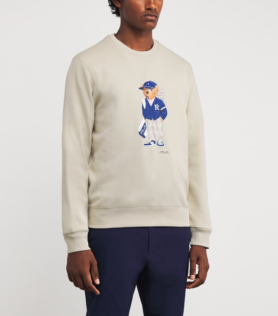 Cotton-Blend Performance Polo Bear Sweatshirt BASIC SAND Image 3