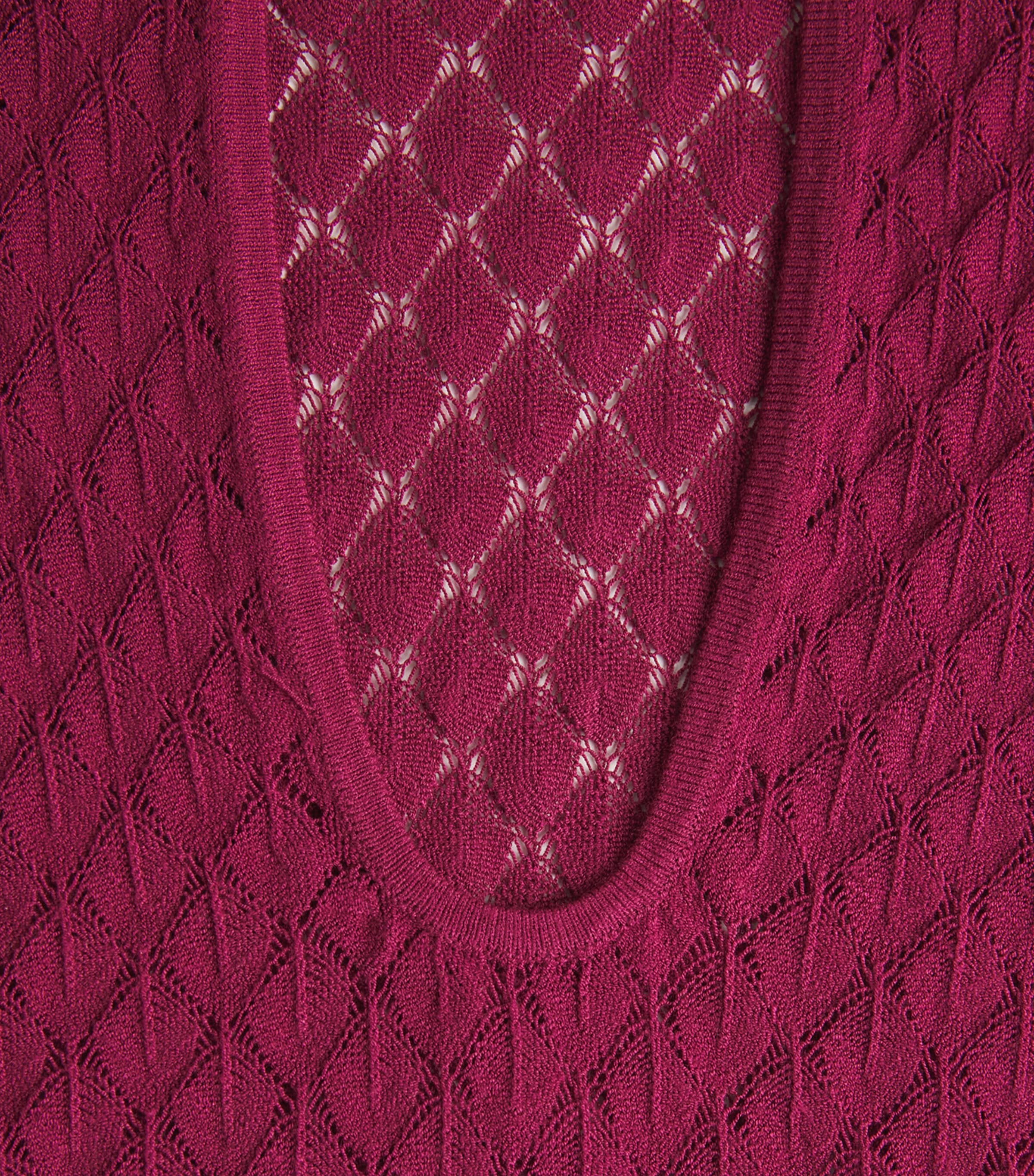 AWAY THAT DAY Womens Crochet Havana Mini Dress Cassis Image 6