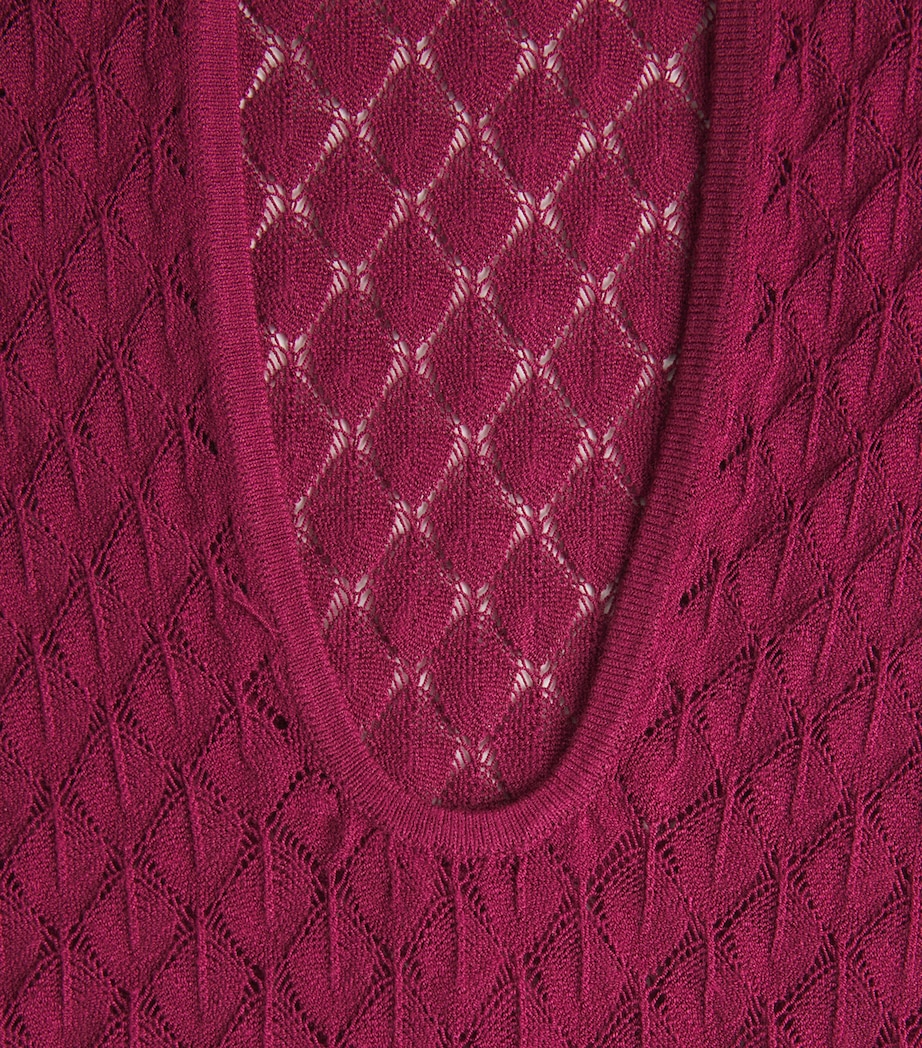 AWAY THAT DAY Womens Crochet Havana Mini Dress Cassis Image 6