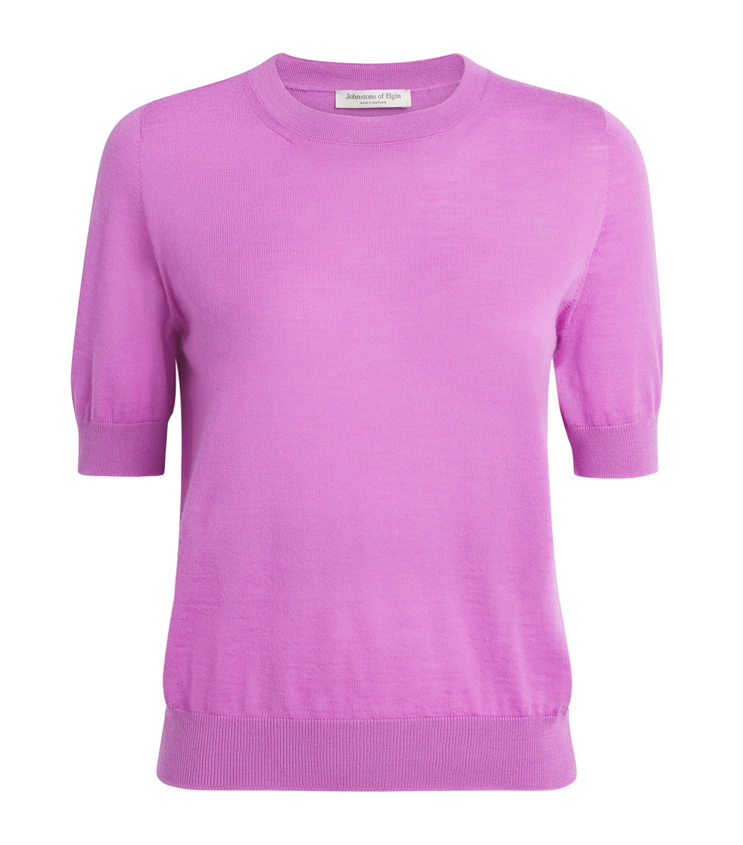 Johnstons Of Elgin Womens Cashmere Honor T-Shirt Wild Orchid Image 1
