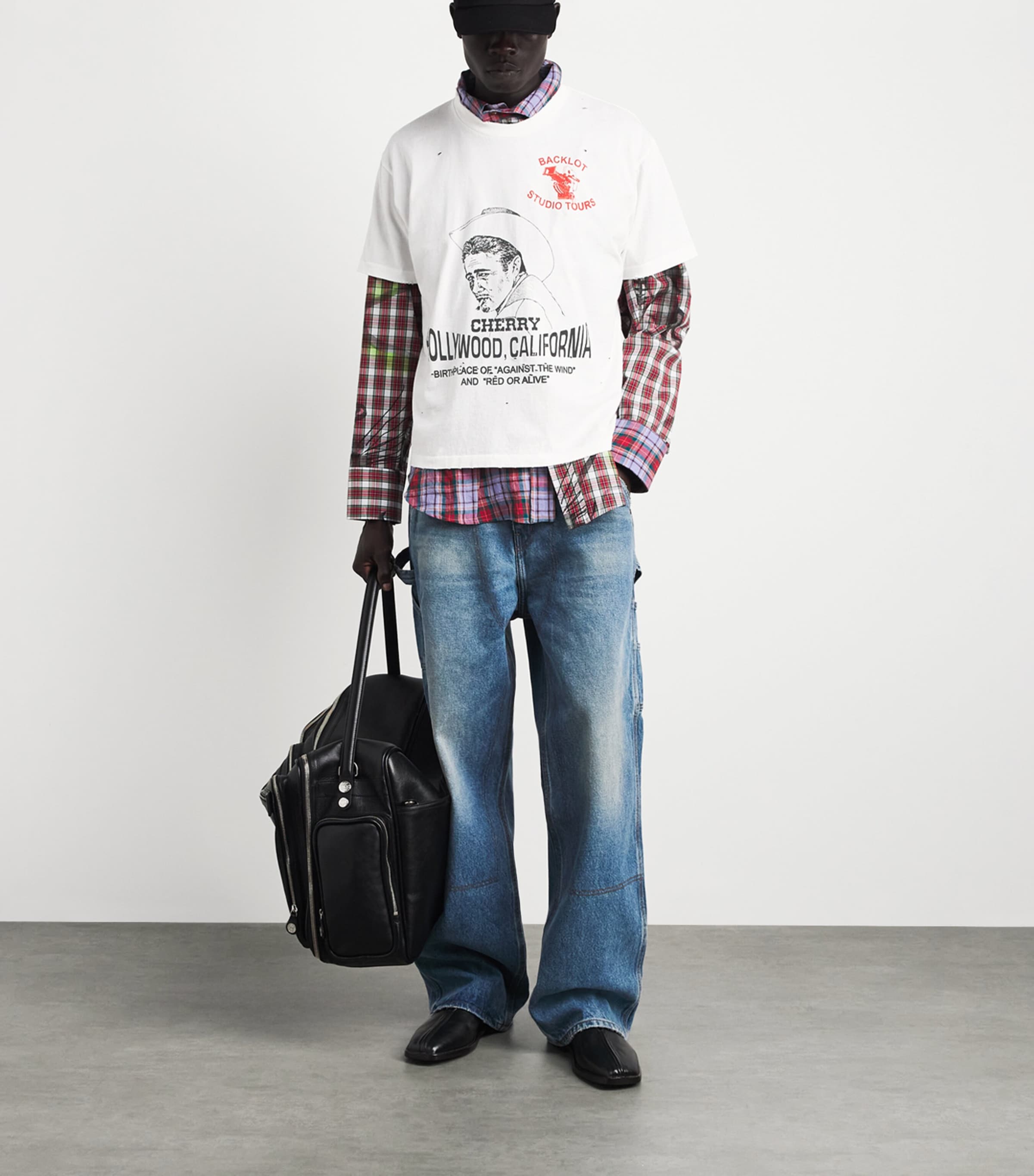 Cherry Los Angeles Mens Backlot T-Shirt Vintage White Image 2