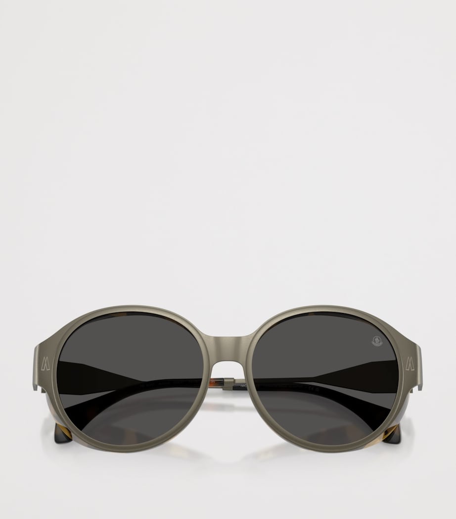 Moncler Titanium Auros Round Sunglasses Grey Image 5