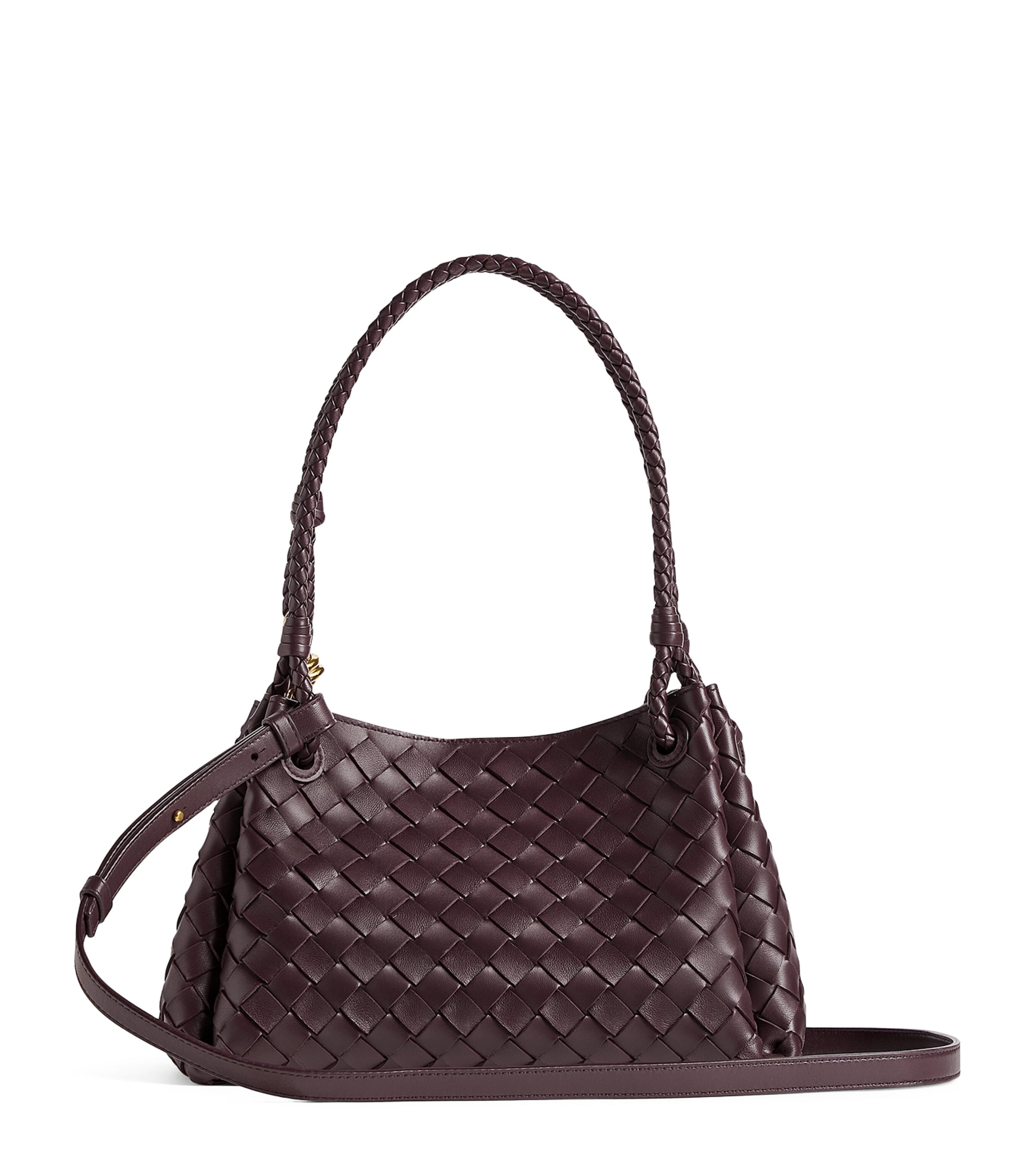 Bottega Veneta Leather Parachute Shoulder Bag In Brown