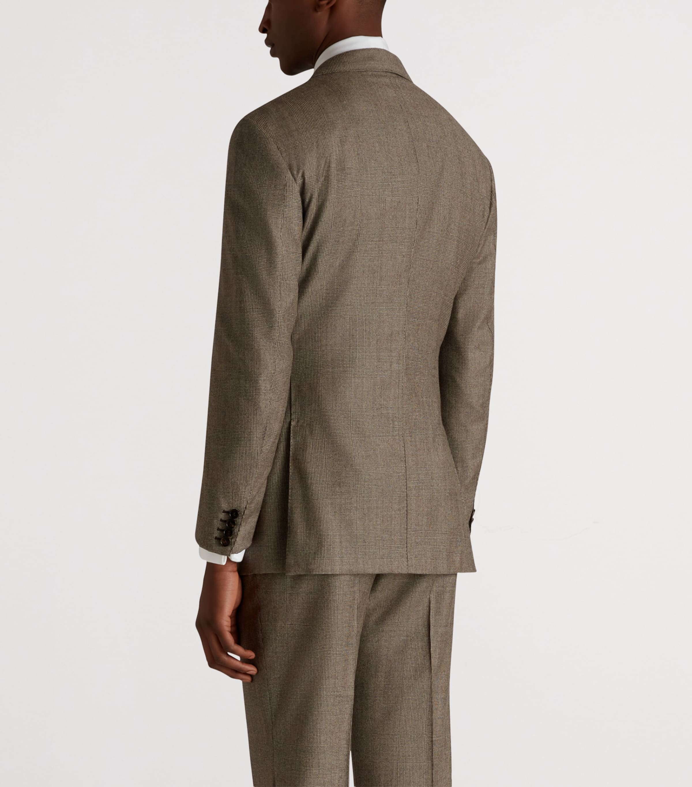 Wool Glen Check Bourdon Blazer 293SOFT BROWN Image 4