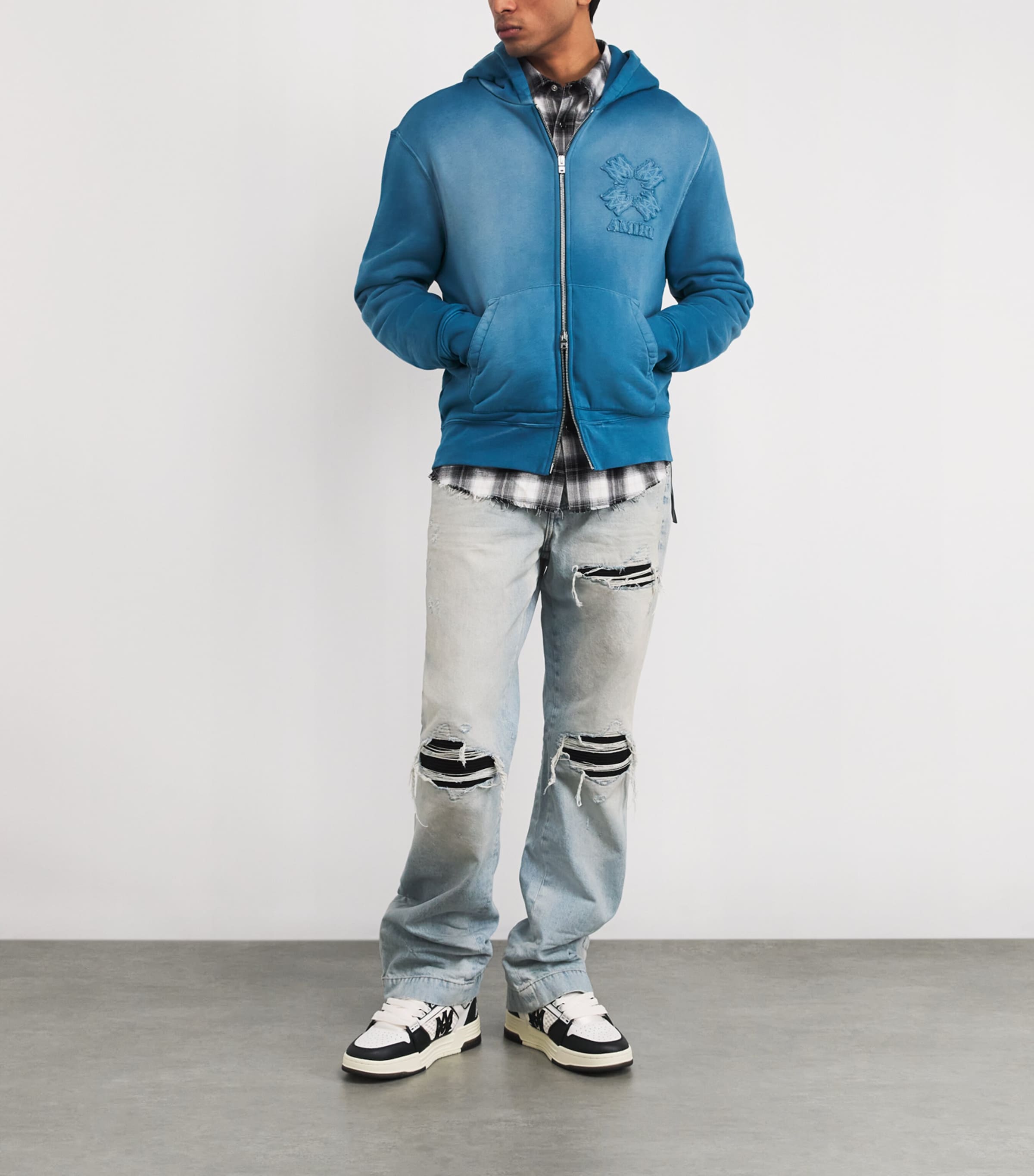 Cotton MA Quad Hoodie DARK INDIGO Image 2