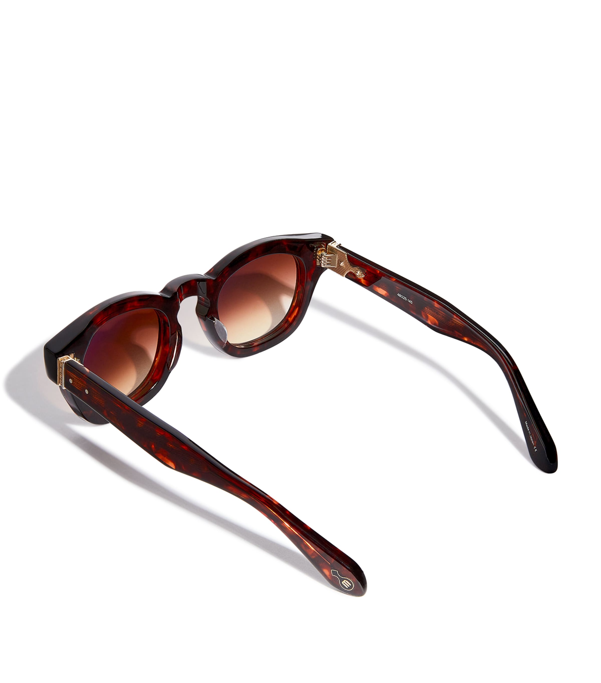 Round Sunglasses DARK BROWN DEMI Image 2
