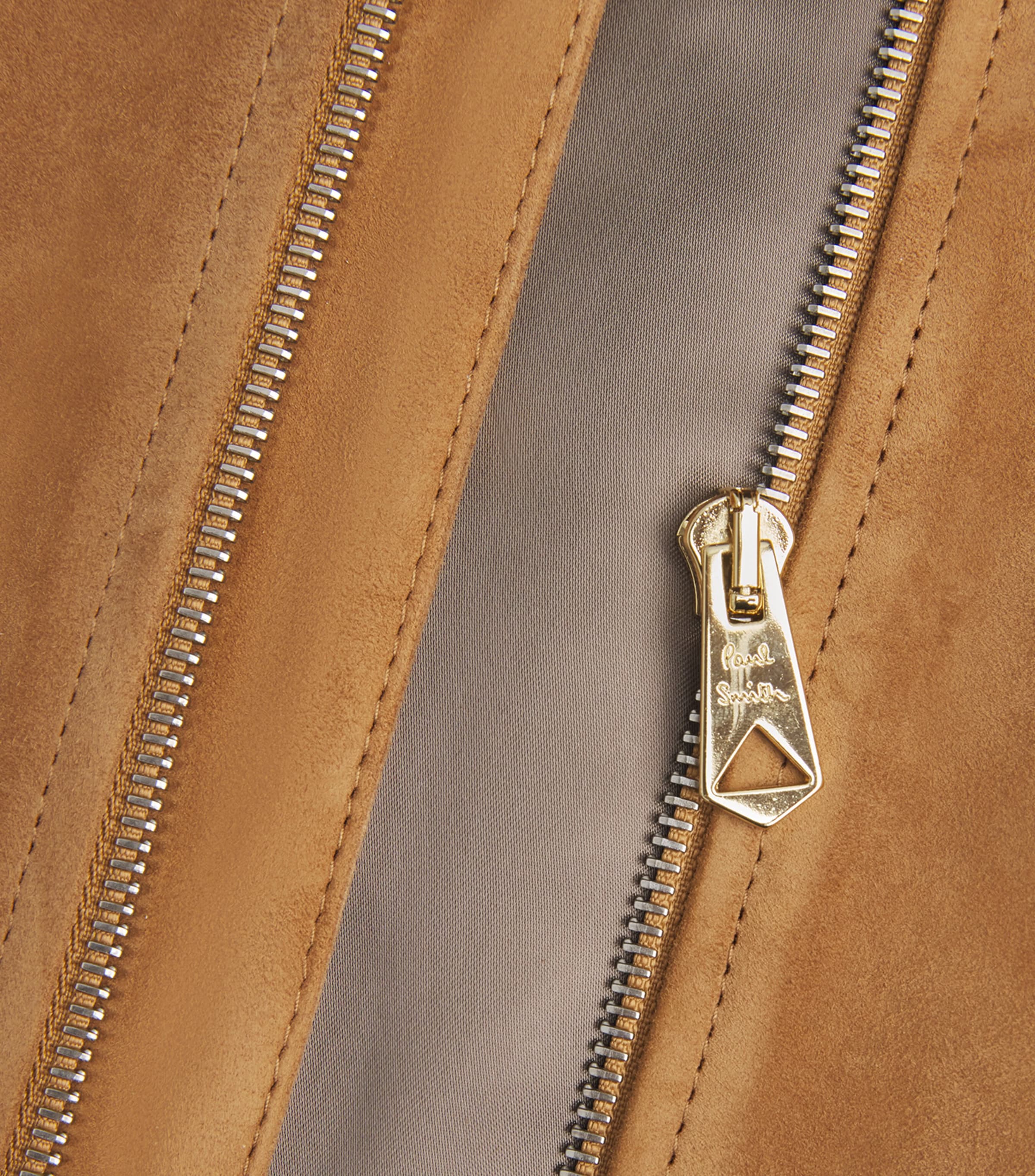 Suede Bomber Jacket 64A_CAMEL Image 5