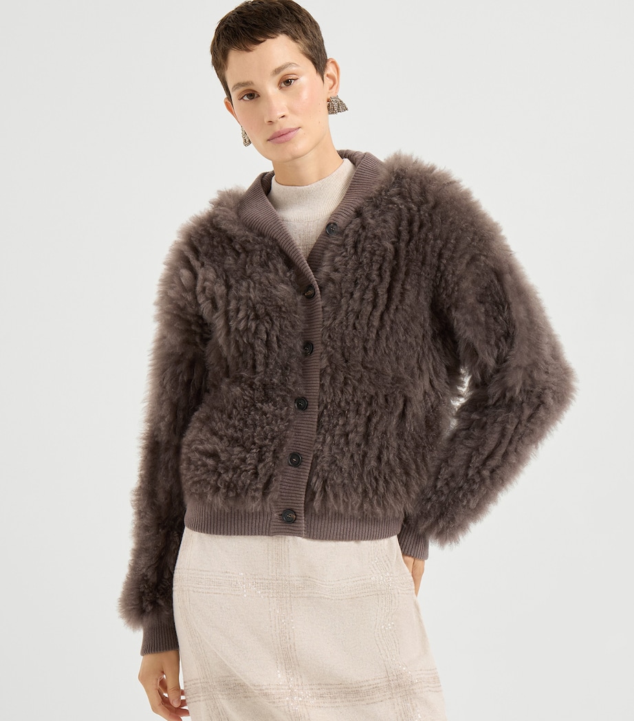 Cashmere-Shearling Cardigan CTU77 Image 2