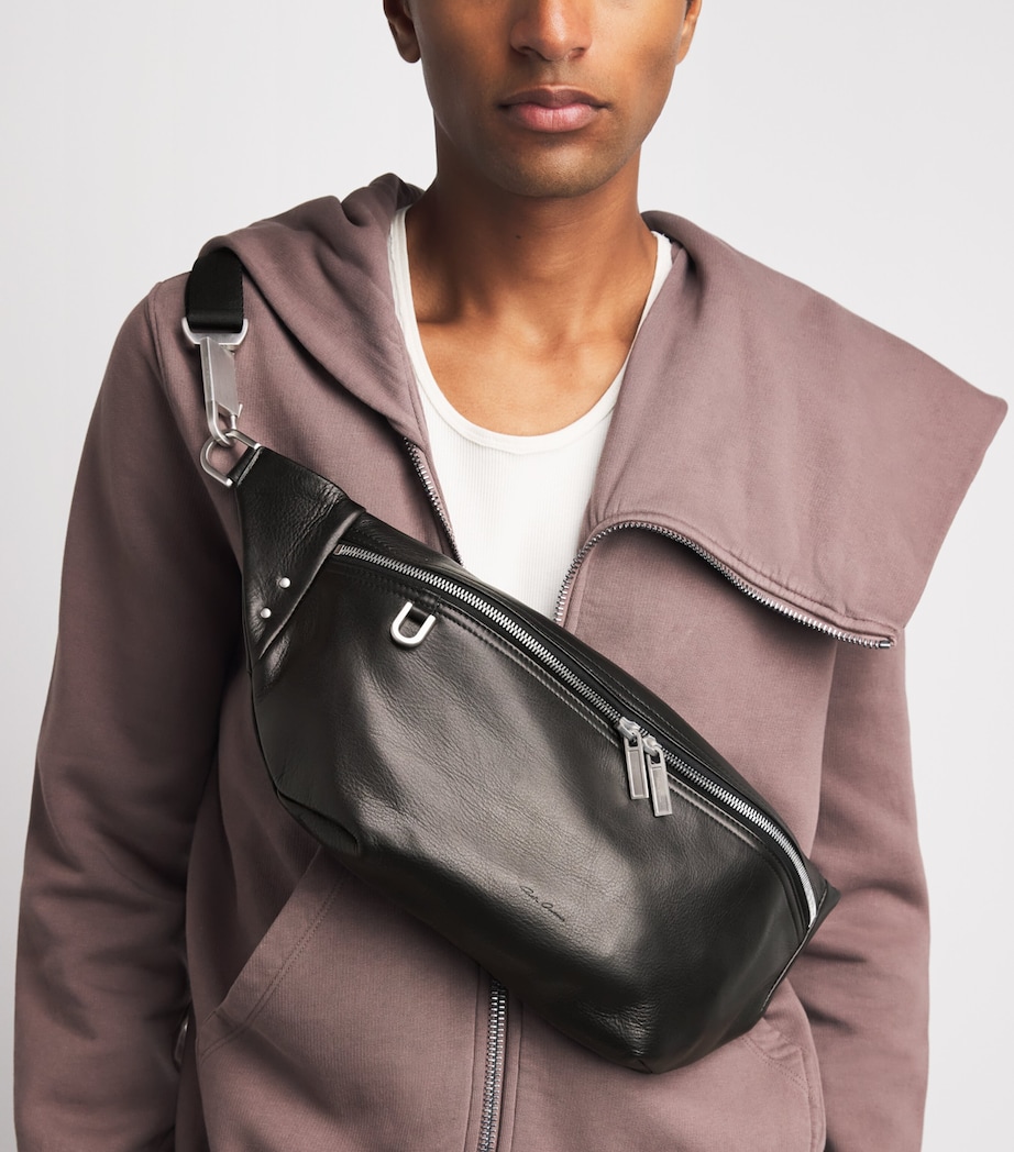 Rick Owens Large Leather Geo Belt Bag Black Image 2