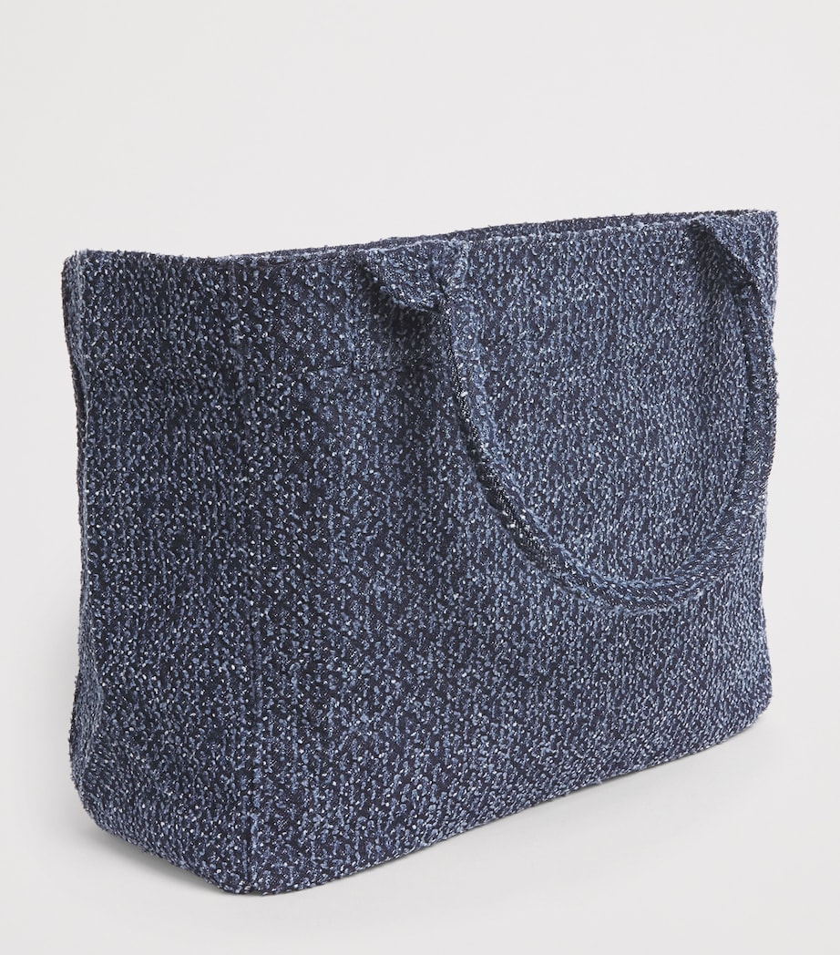 GANNI Medium Tweed Bear Tote Bag Rinse Image 3