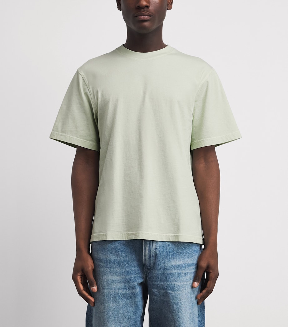 AGOLDE Mens Cotton Asha T-Shirt Mint Crm Seafoam Grn Image 4