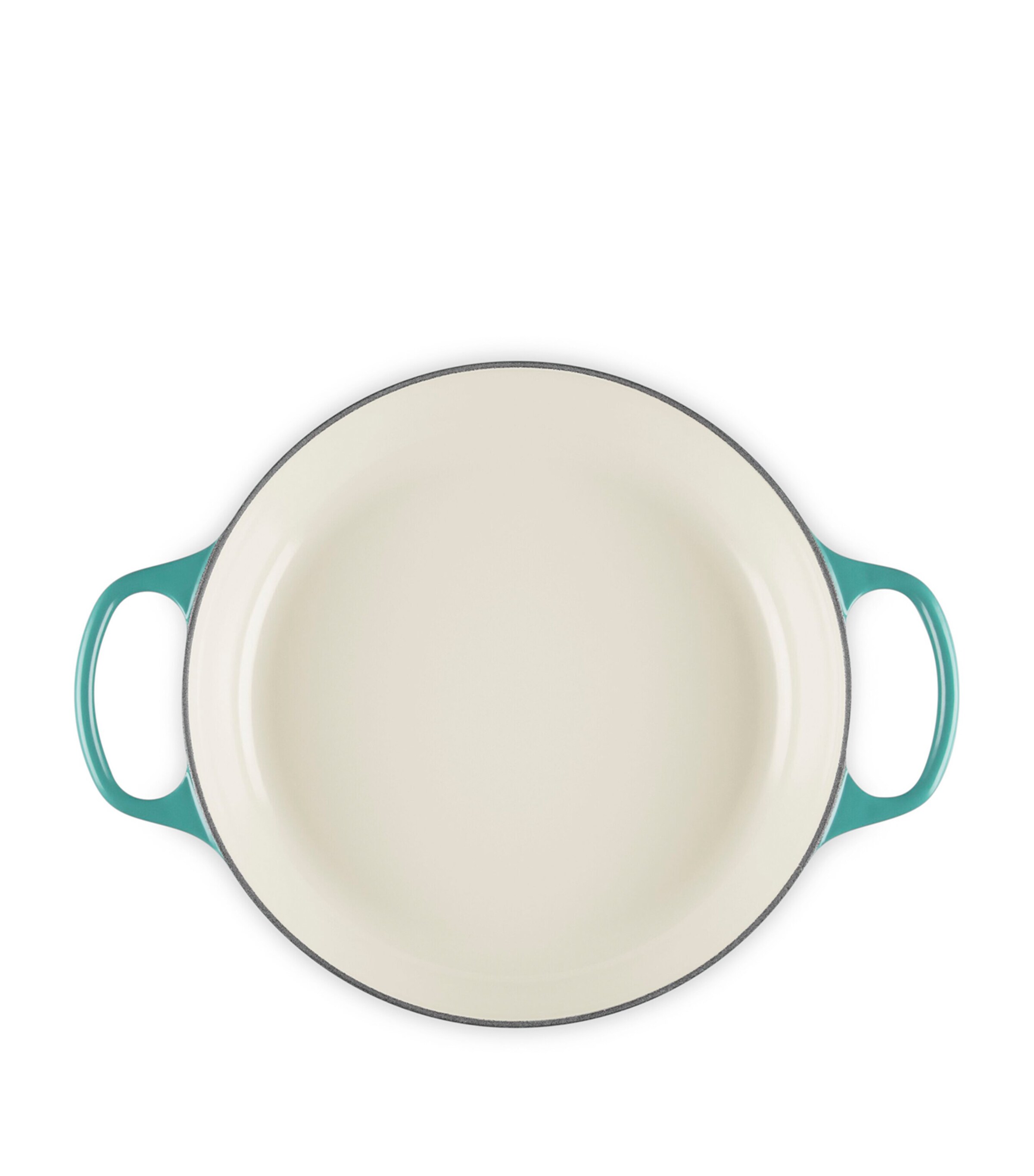 Le Creuset Cast Iron Shallow Casserole Dish (26cm) Bleu Riviera Image 4