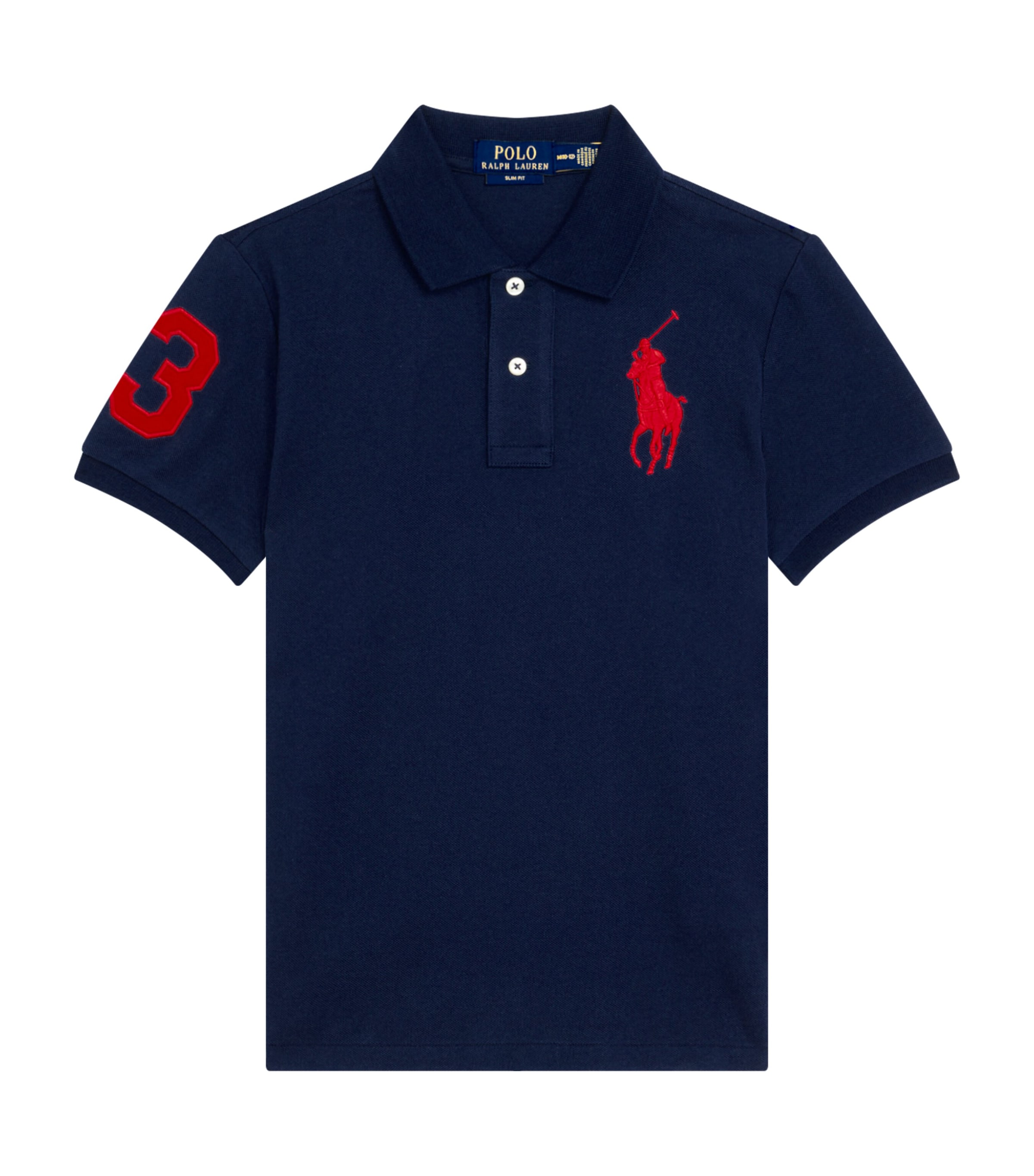 Ralph Lauren Slim-fit Polo Player Polo Shirt In Blue