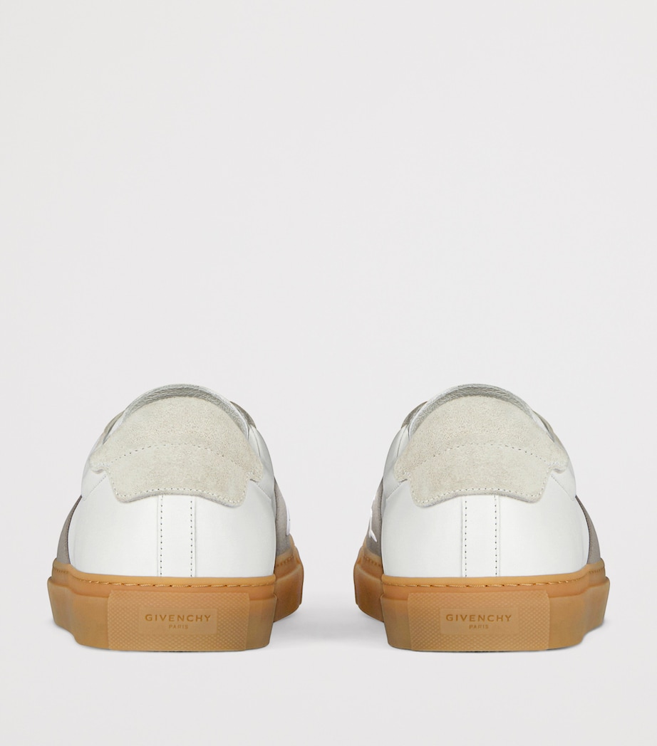 Leather Urban Street Elastic Sneakers WHITE/GREY Image 5