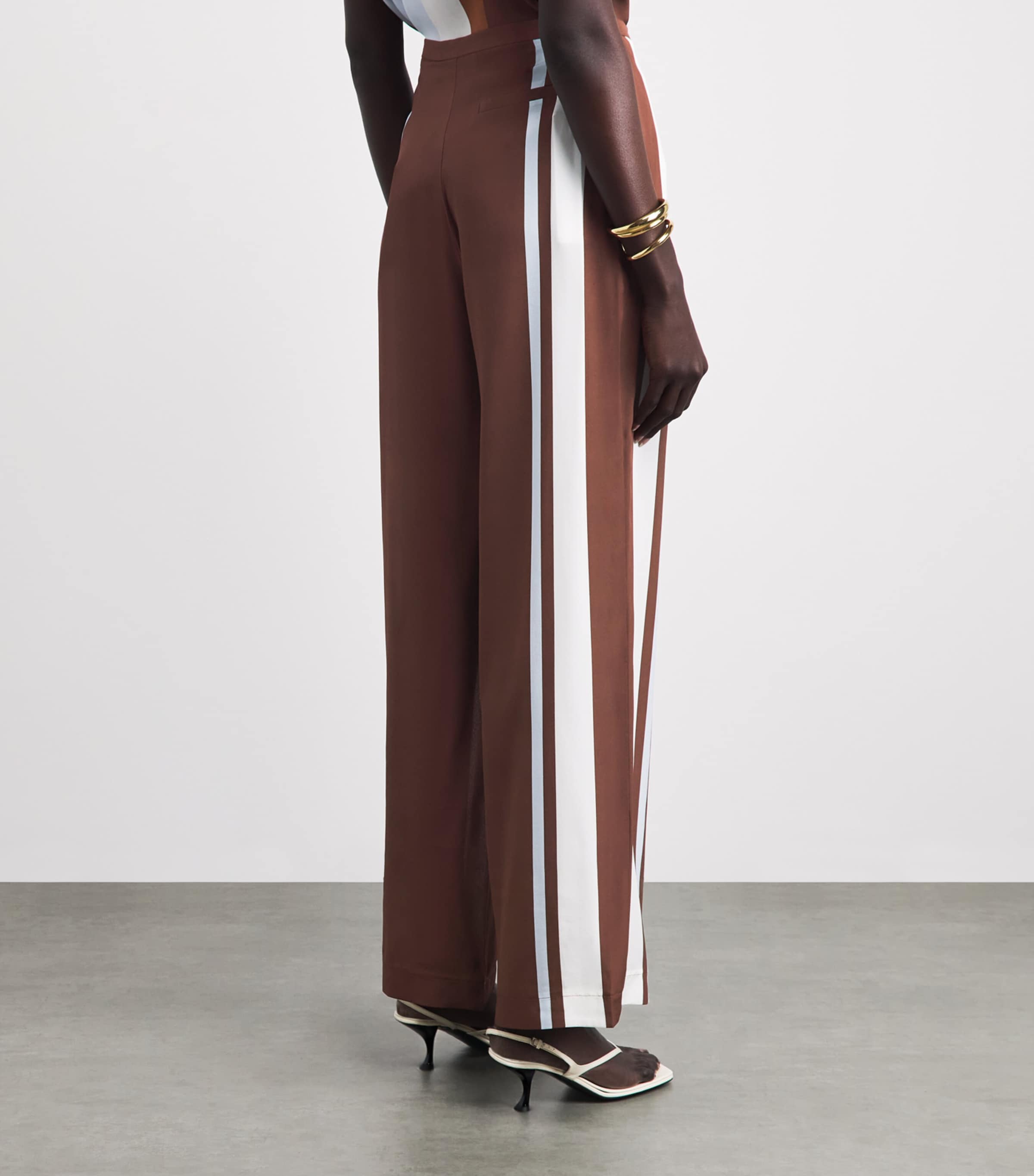 SIR. Womens Silk Marais Wide-Leg Trousers Metro Image 5