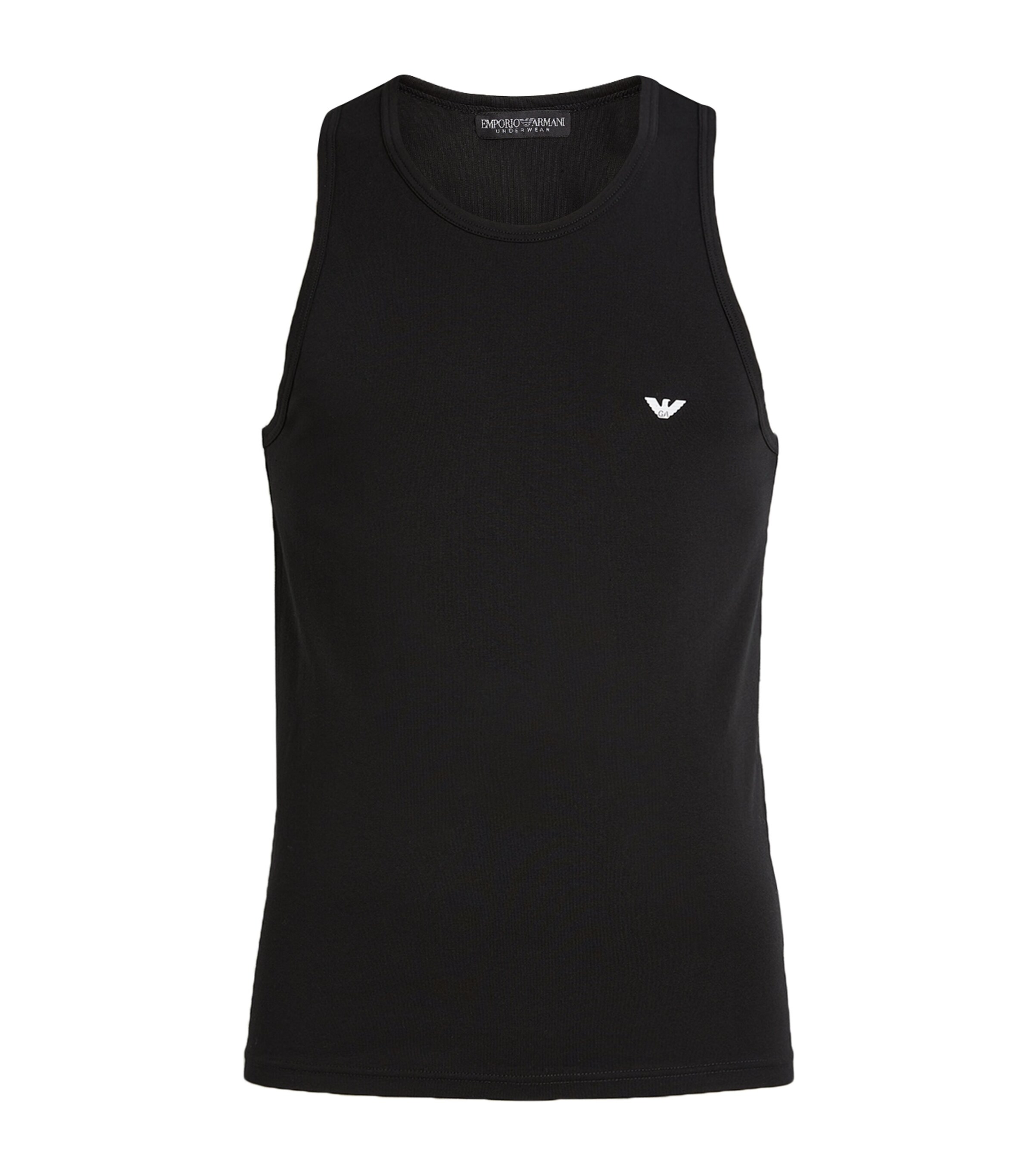 Shop Emporio Armani Eagle Vest In Black