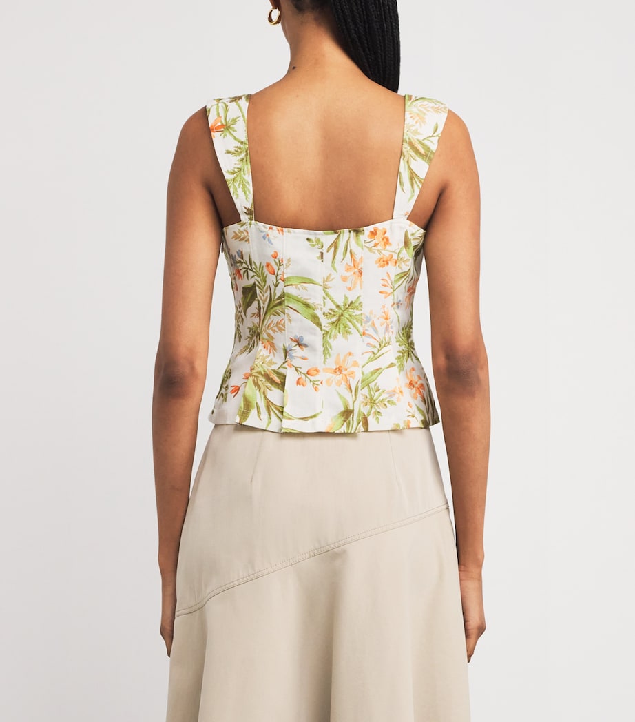 Floral Print Coralee Top OYSTER WHITE MULTI Image 4