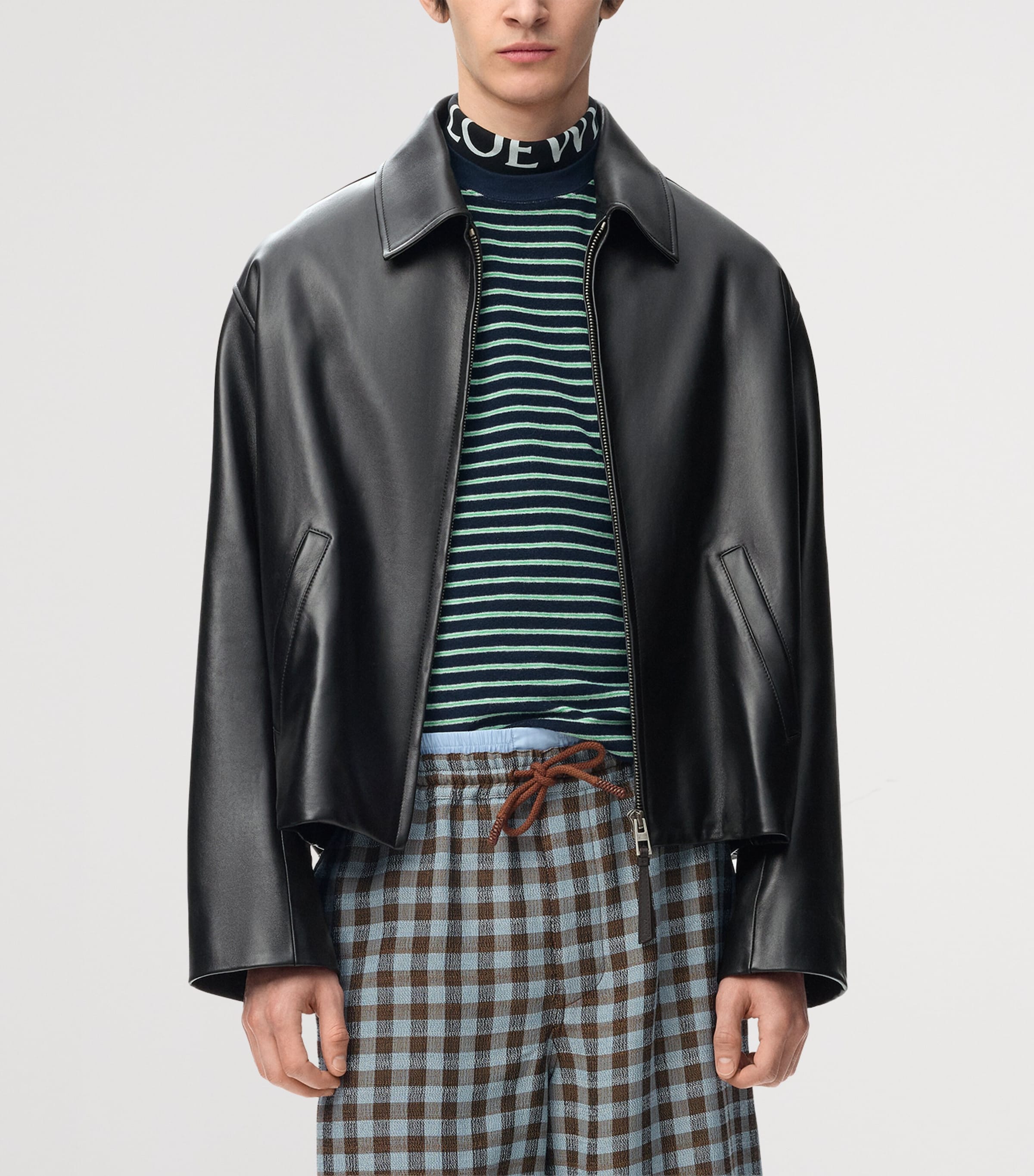 LOEWE Mens Lambskin Jacket Black Image 3