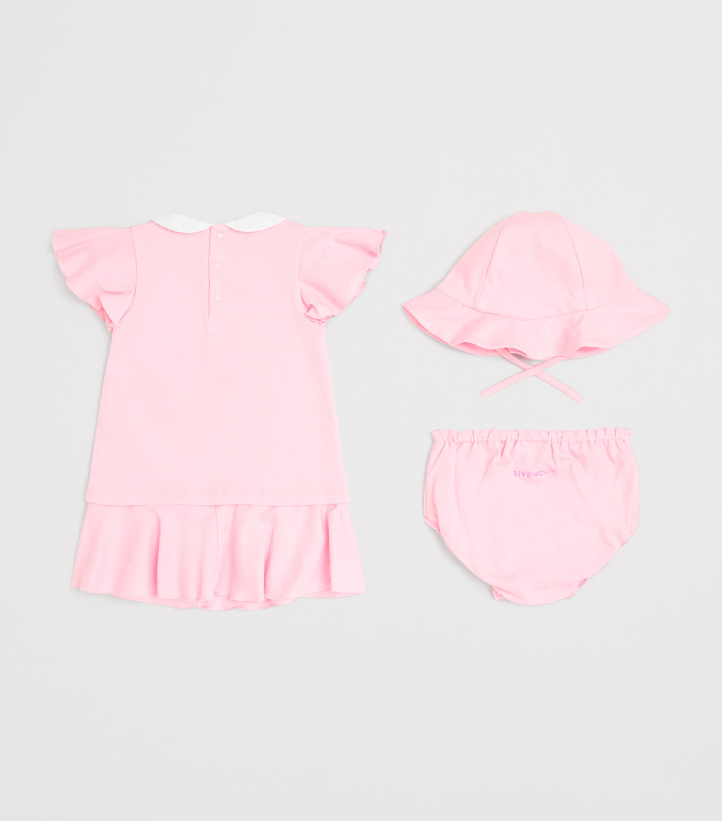 Cotton Dress, Bloomers and Hat Set (1-18 Months) H31268/44ZMARSHMALLW Image 2