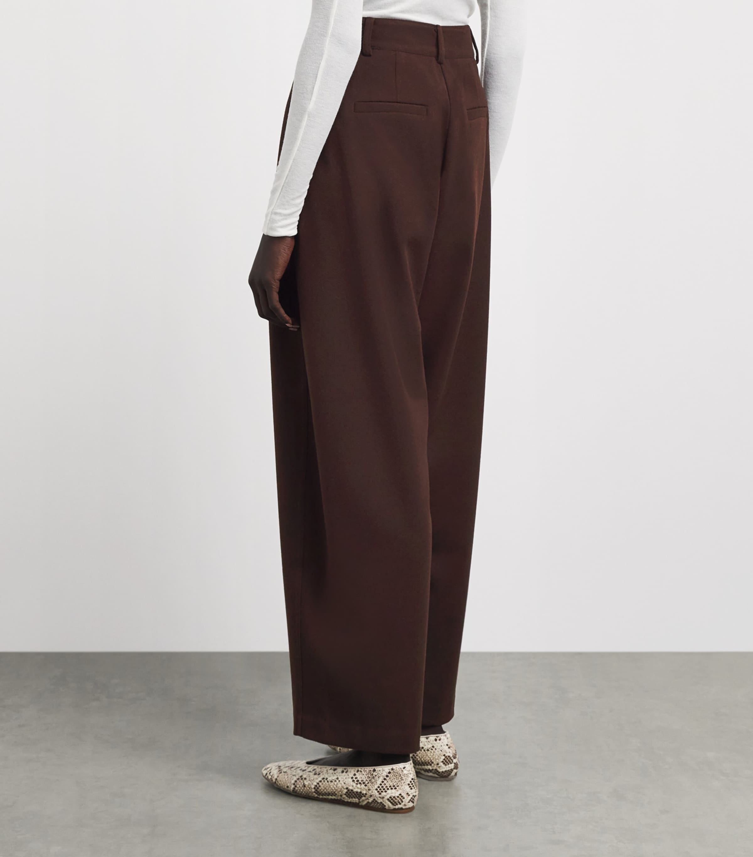 Source Unknown Womens Hopsack Klive Barrel Trousers Br Image 5