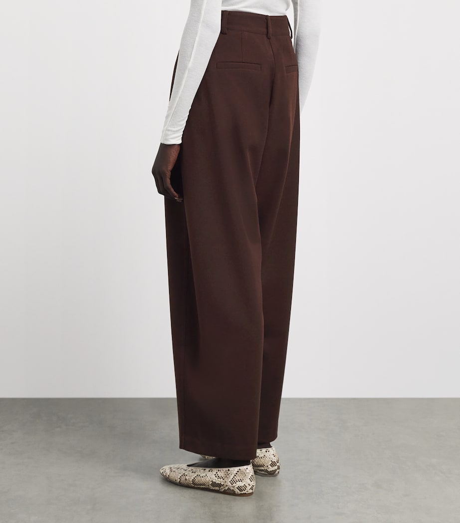 Source Unknown Womens Hopsack Klive Barrel Trousers Br Image 5