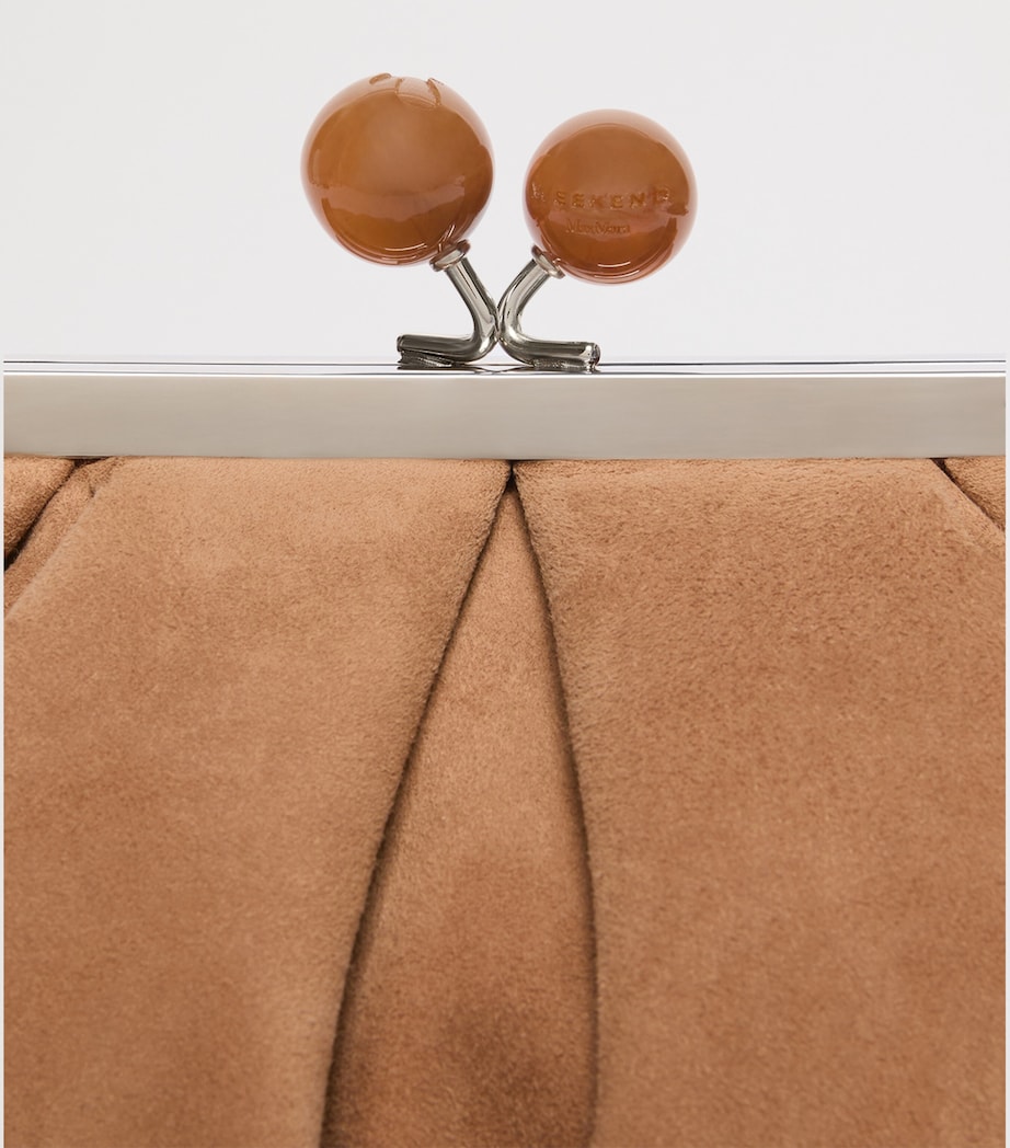 Weekend Max Mara Suede Pasticcino Clutch Bag Sand Image 6