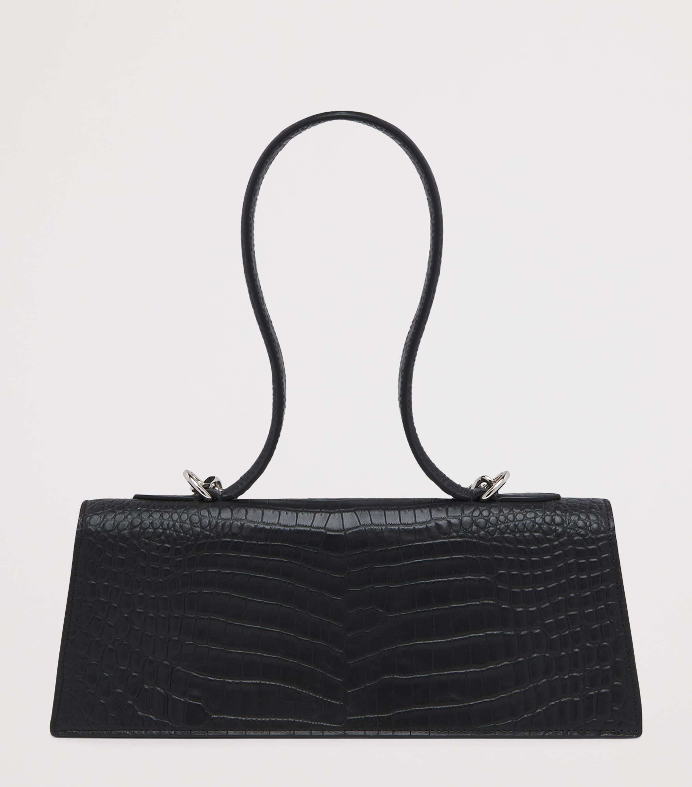 McQueen Croc-Effect Jewelled Top-Handle Bag Image 3