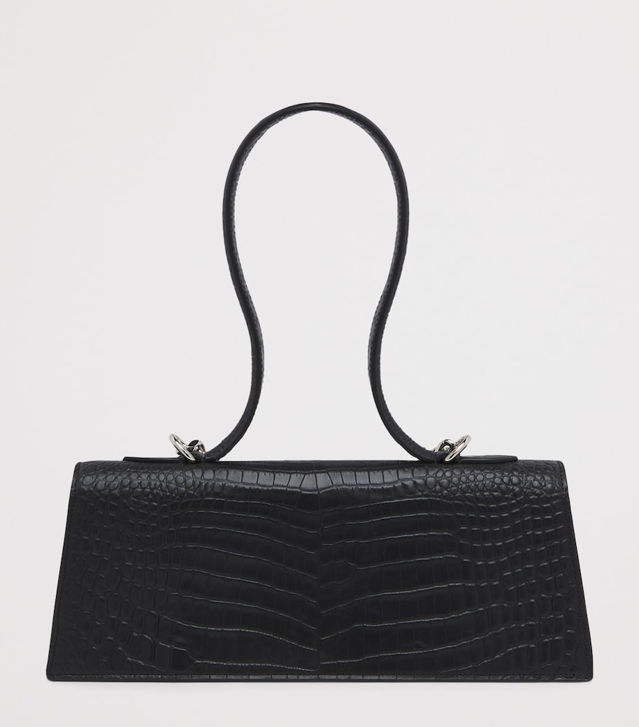 McQueen Croc-Effect Jewelled Top-Handle Bag Image 3