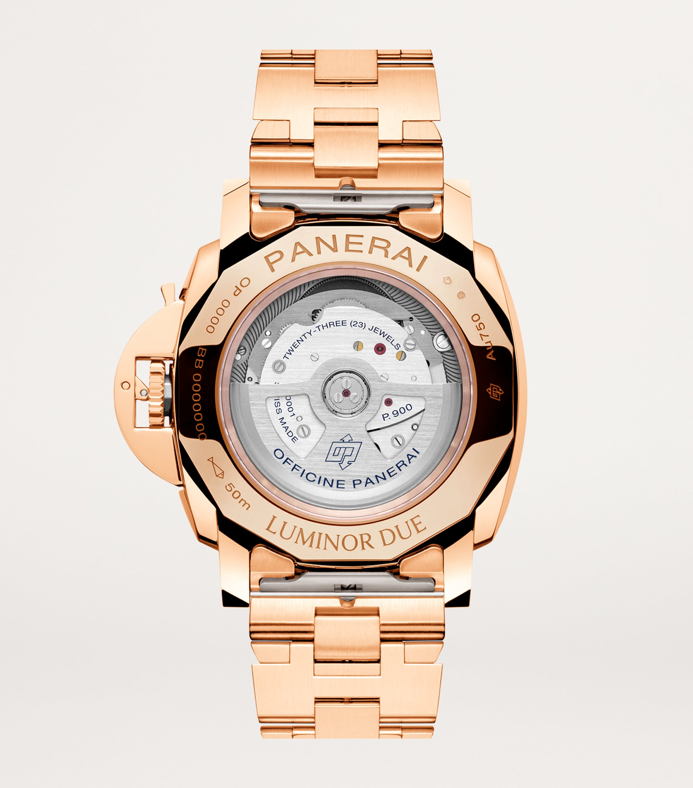 Rose Gold Luminor Due TuttoOro Watch 42mm BLACK Image 2