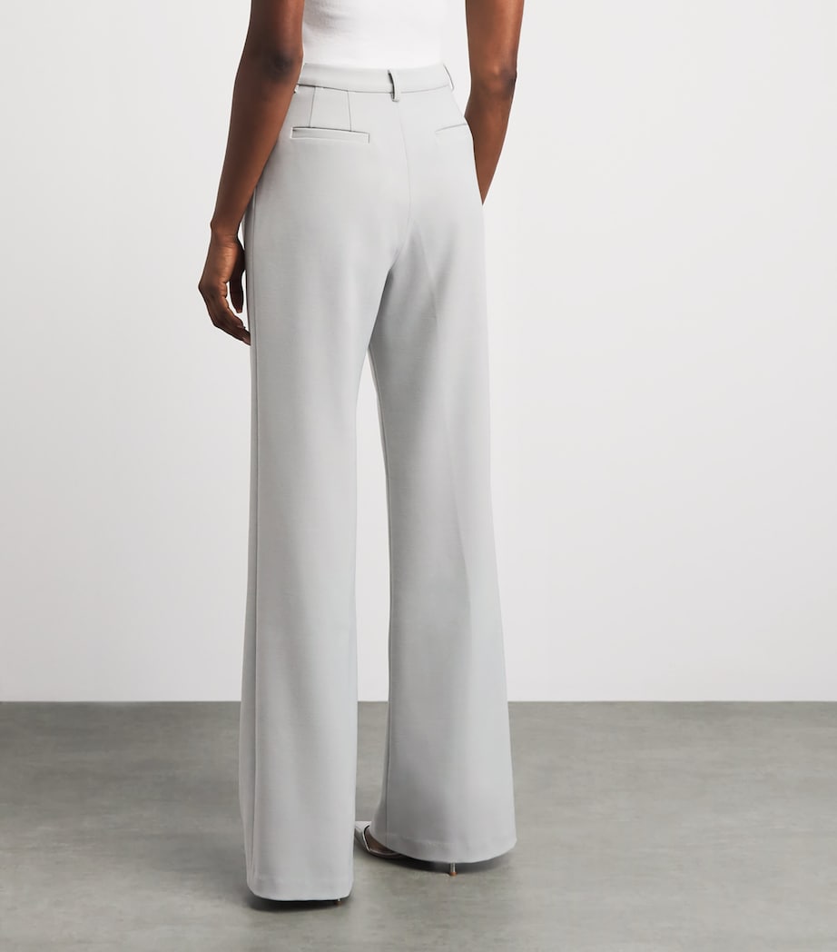 Huishan Zhang Womens Crepe Lucian Tailored Trousers Grey Image 5