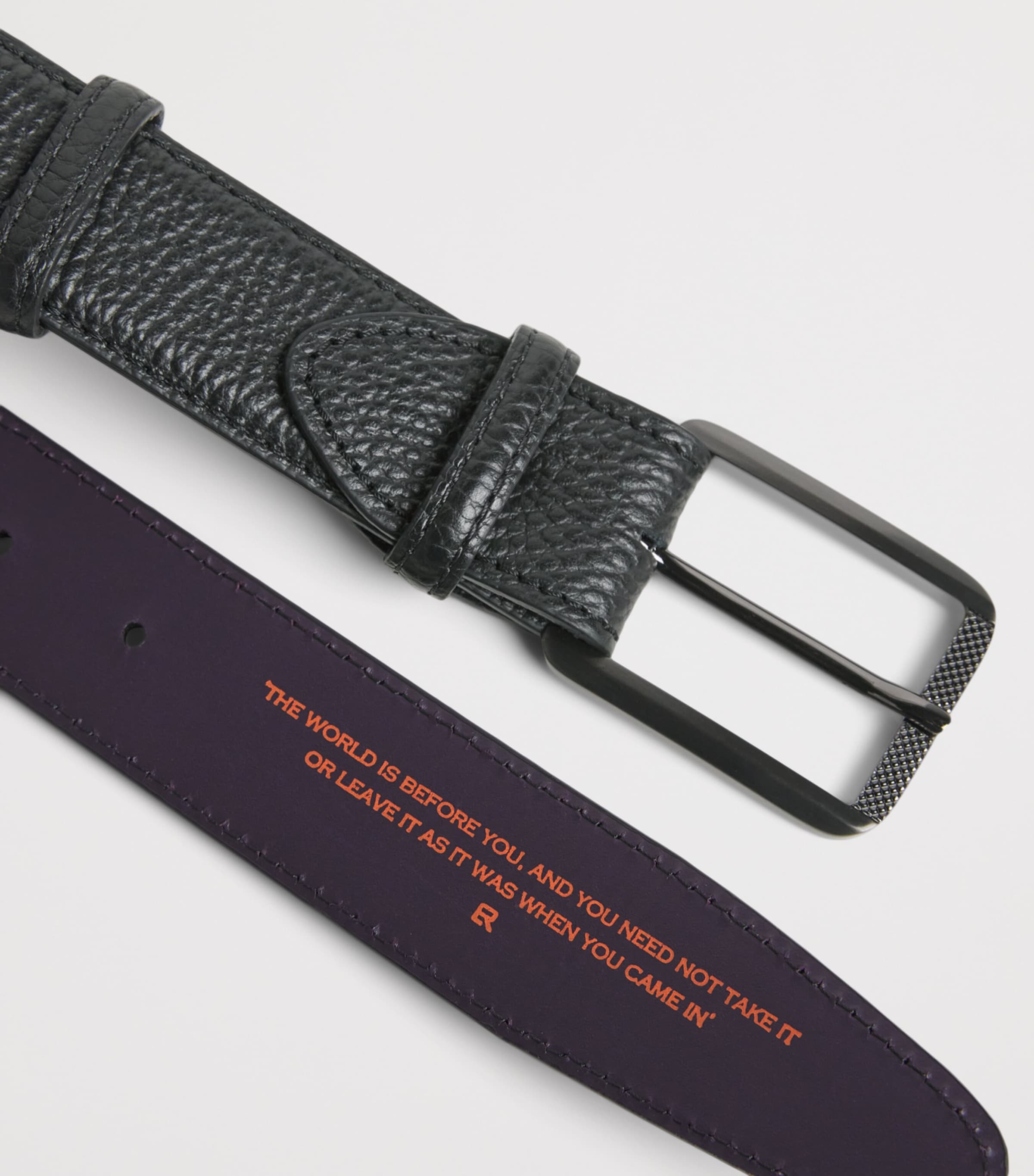Elliot Rhodes Grained Leather Belt Black Image 5