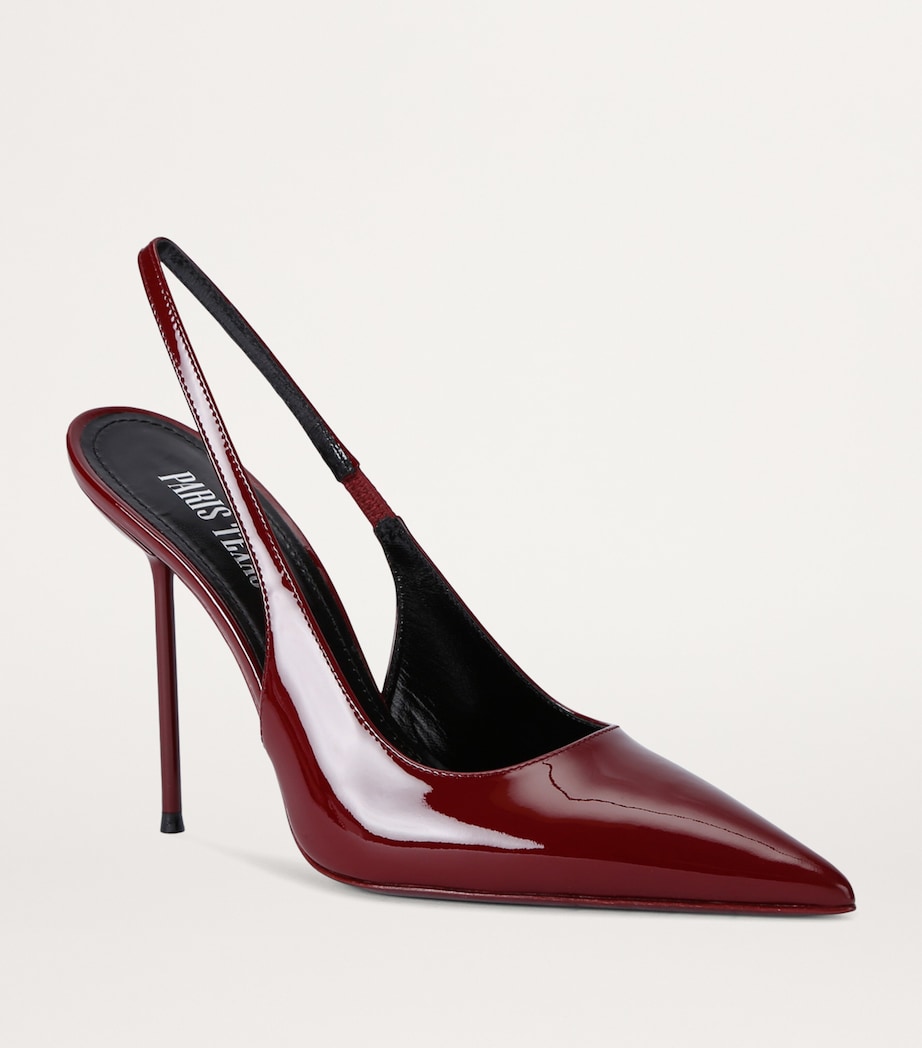 Patent Leather Lidia Slingback Pumps 105 WINE Image 3