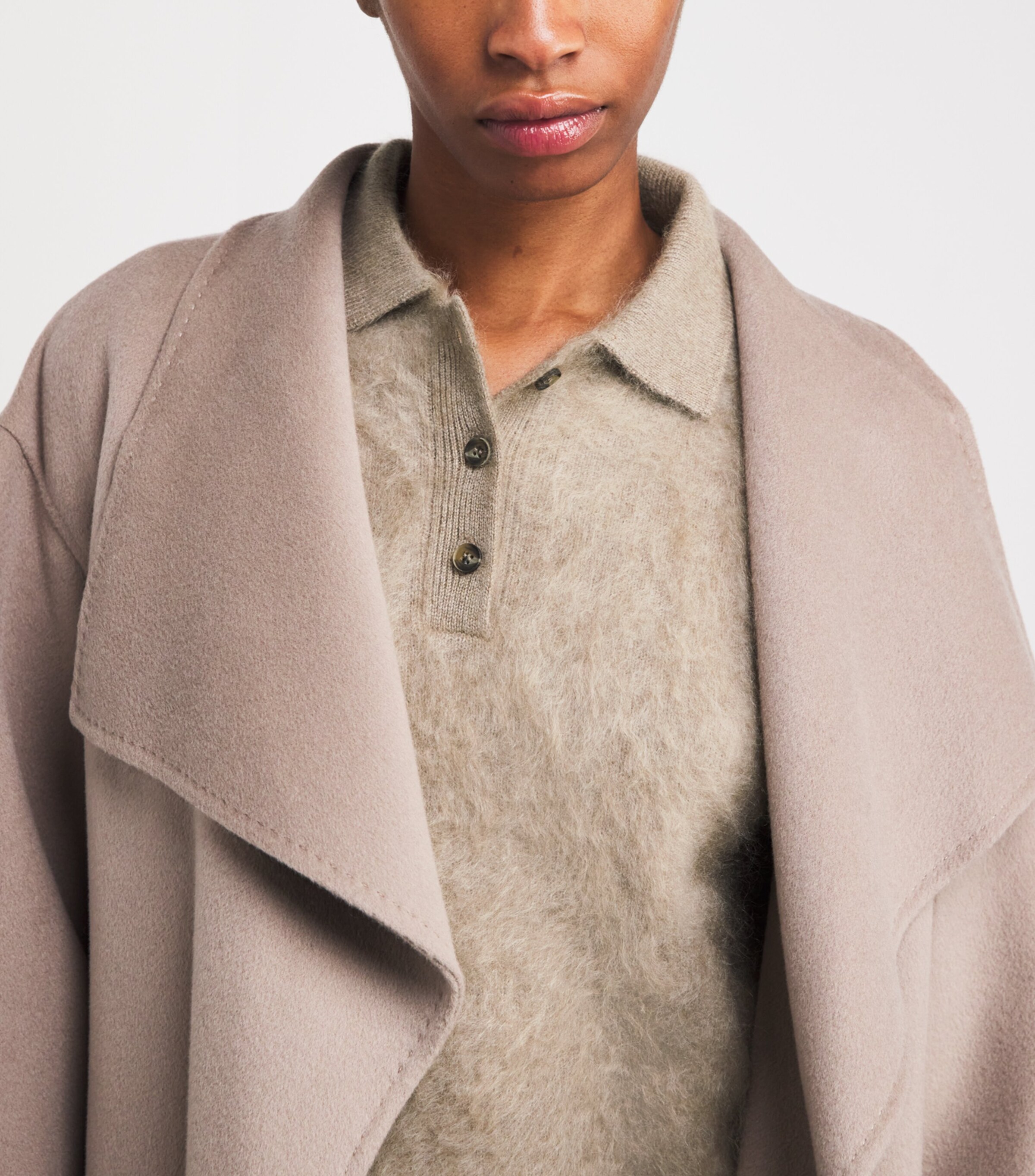 Cashmere Maika Polo Sweater NOUGAT Image 6