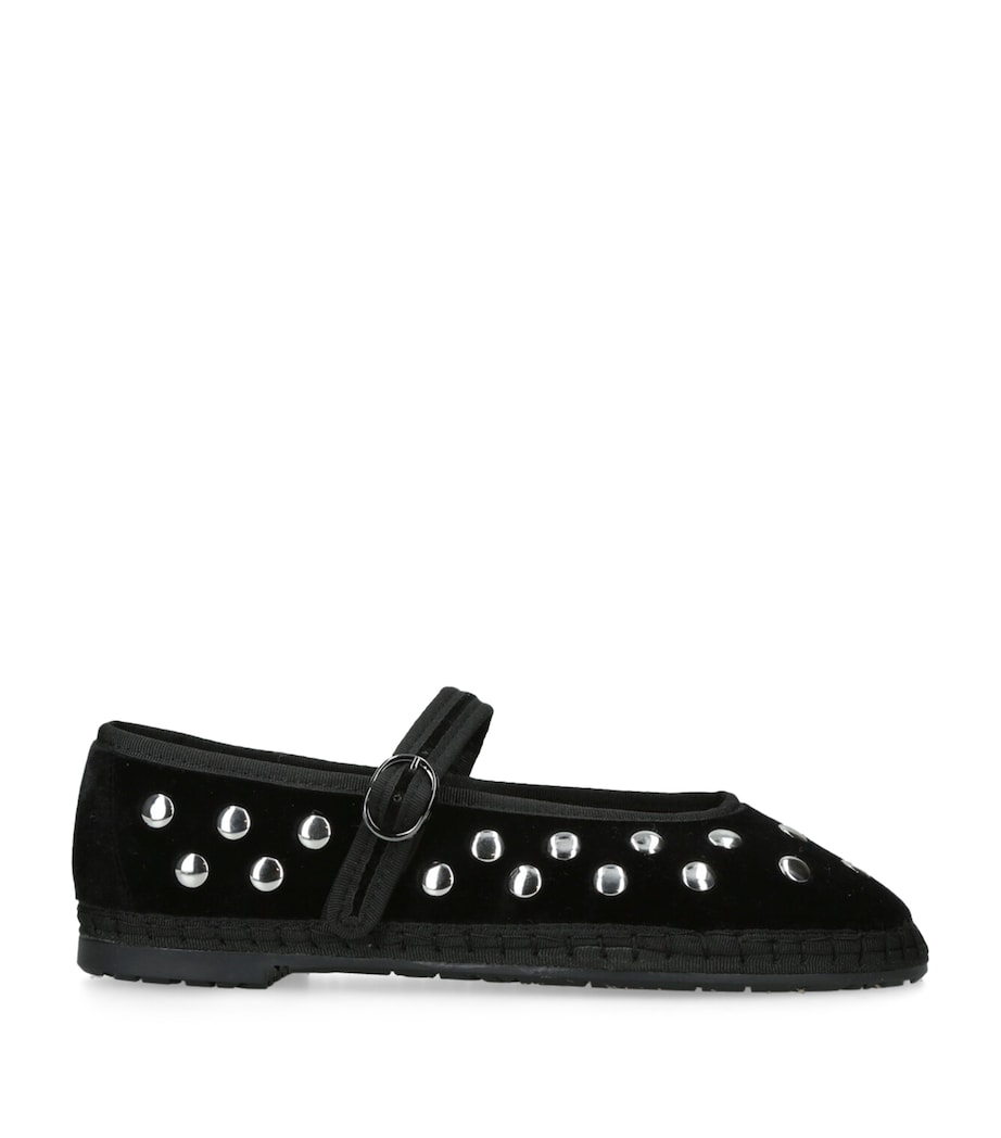 Flabelus Embellished Mae Mary Janes Black Image 1