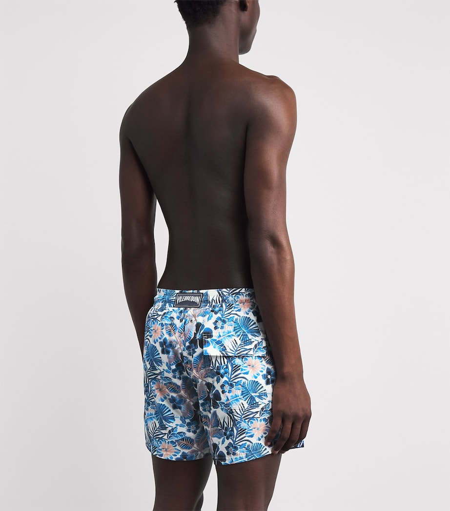 Vilebrequin Mens Stretch Island Flowers Swim Shorts Blanc Image 4