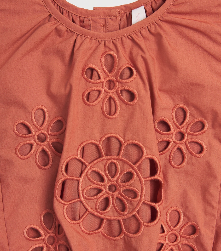 Cotton Broderie Awaken Playsuit (1-12 Years) RUST Image 3