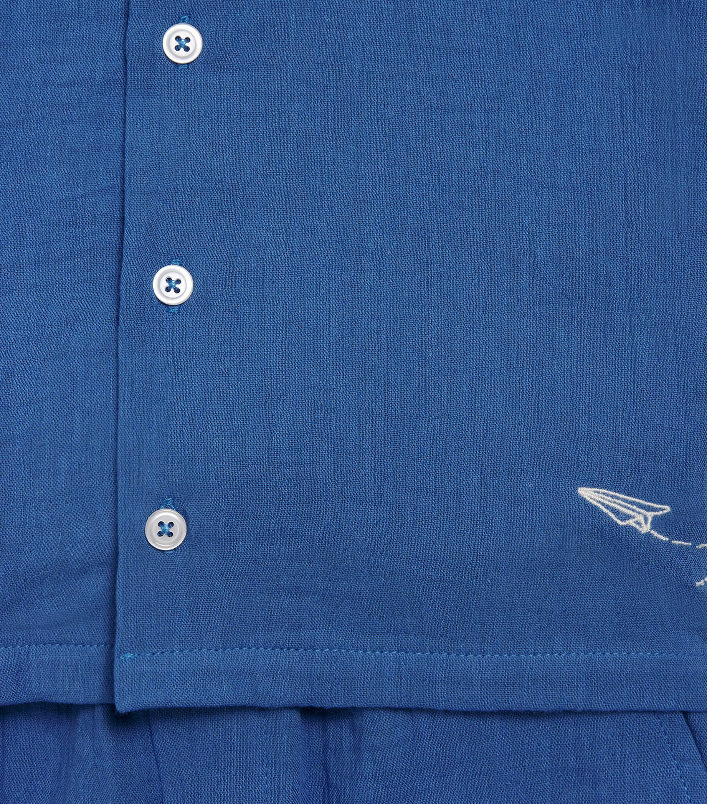 Mumzers Cotton Shirt and Shorts Set (3-8 Years) Deep Blue Image 4