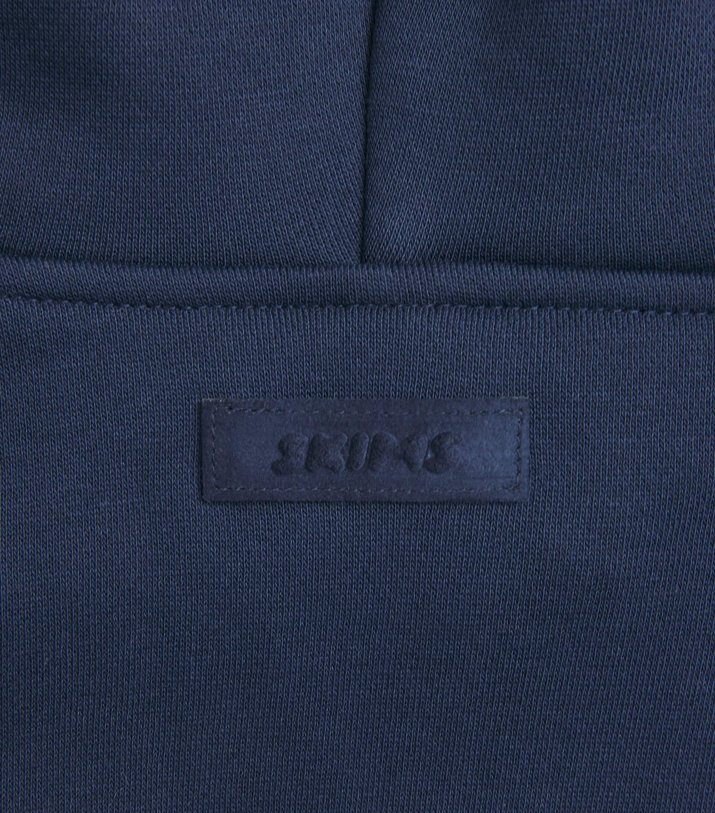 Skims Mens Fleece Lounge Relaxed Zip-Up Hoodie Navy Image 6
