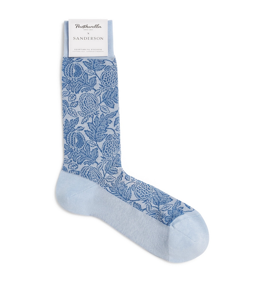 x Sanderson Cotton-Blend Cantaloupe Socks LIGHT BLUE 02 Image 1