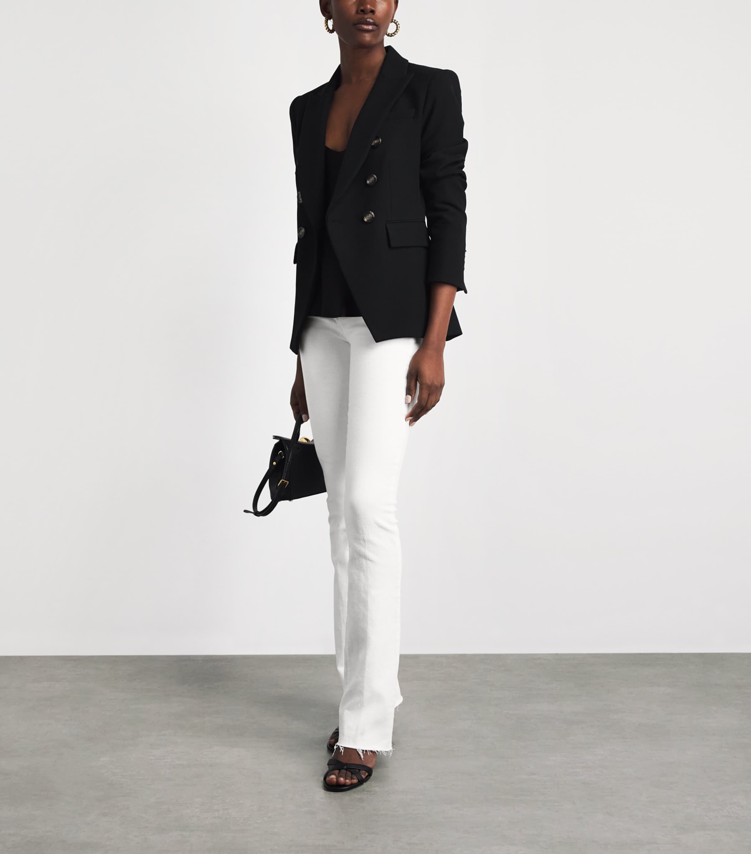 L'Agence Womens Ruth Straight Jeans Blanc Blan Image 2