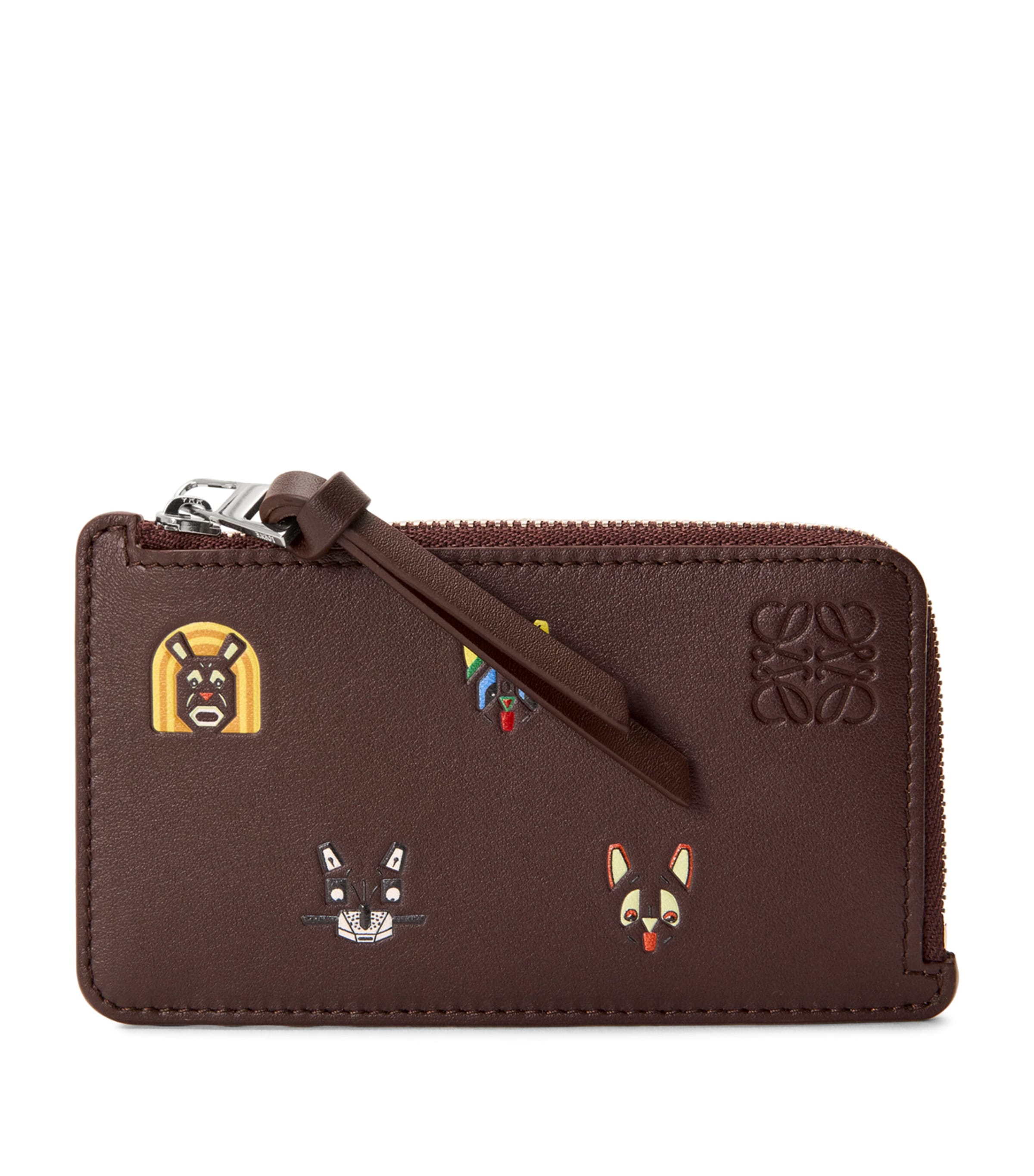 Loewe X Louis Wain Cats Zip-around Wallet In Brown