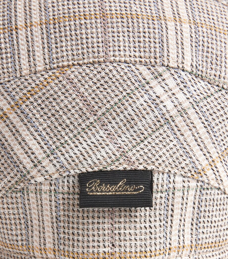 Borsalino Virgin Wool Check Vincenzo Flat Cap Summer Image 4