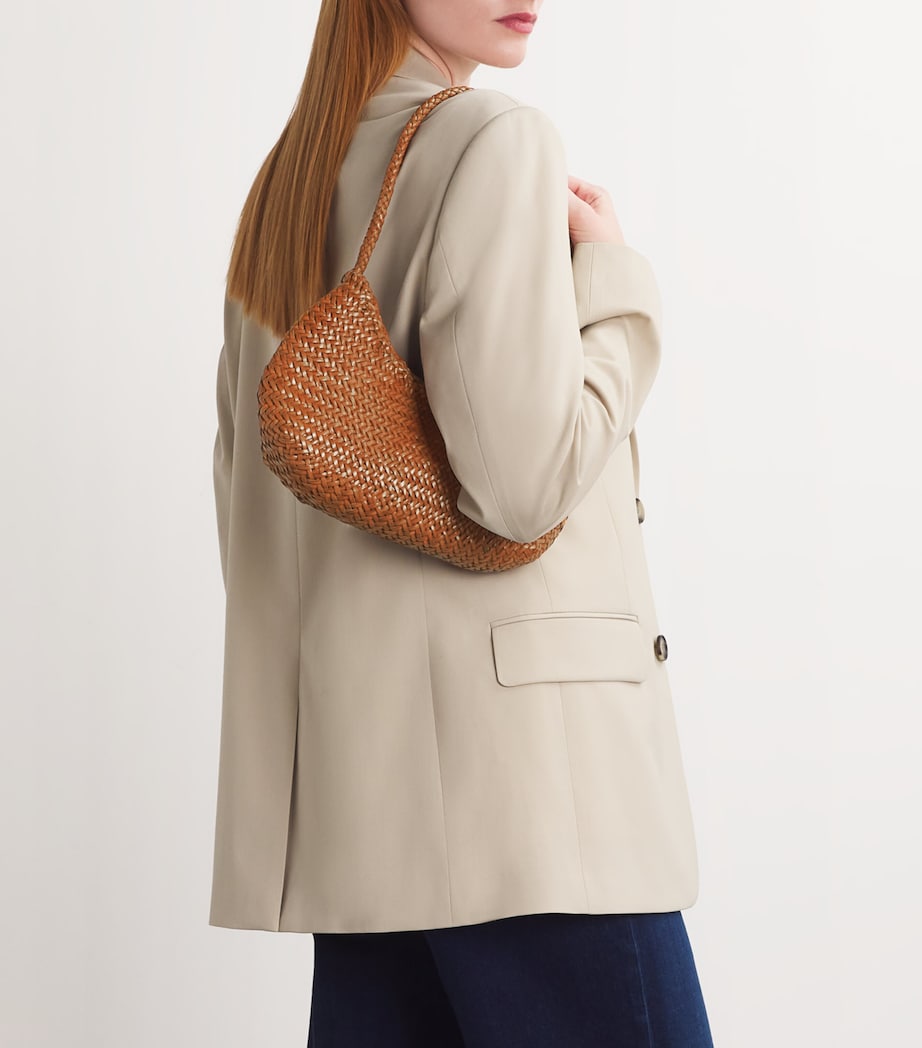 Leather Nova Luna Shoulder Bag TAN Image 5