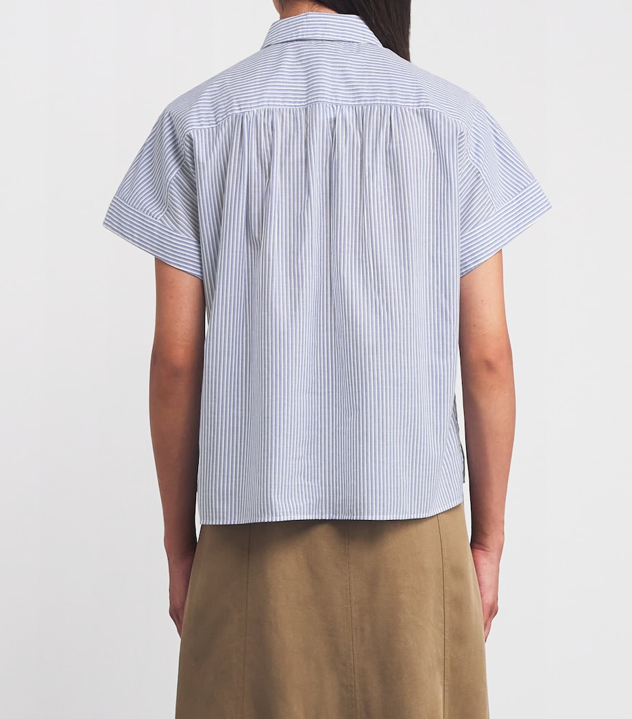 Cotton Voile Stripe Blouse CHAMBRAY BLUE/WHITE Image 4