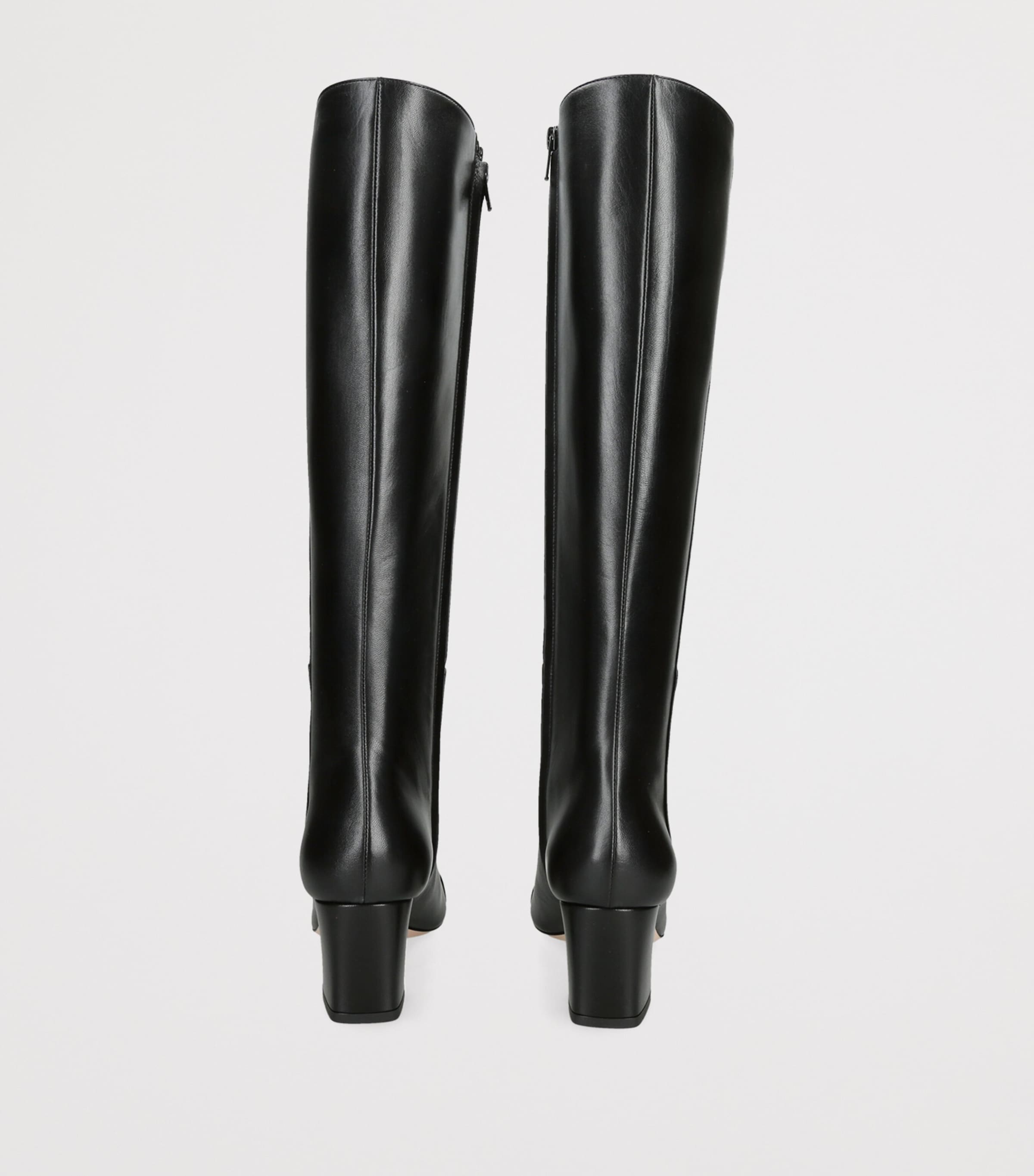 Valentino Garavani Leather Veeside Knee-High Boots 70 Black Image 3