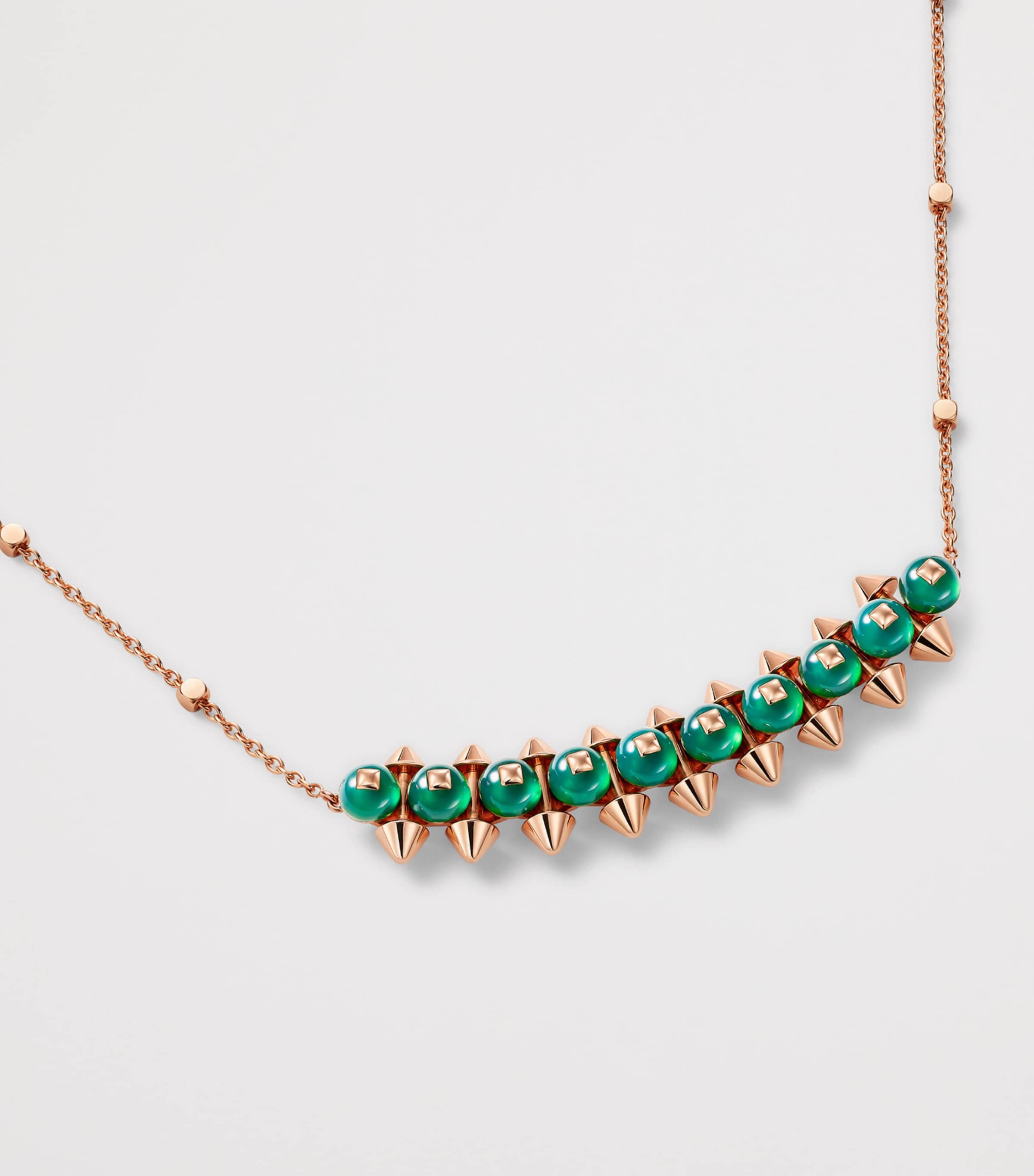 Cartier Rose Gold and Green Agate Clash de Cartier Pendant Necklace Rose Gold Image 3