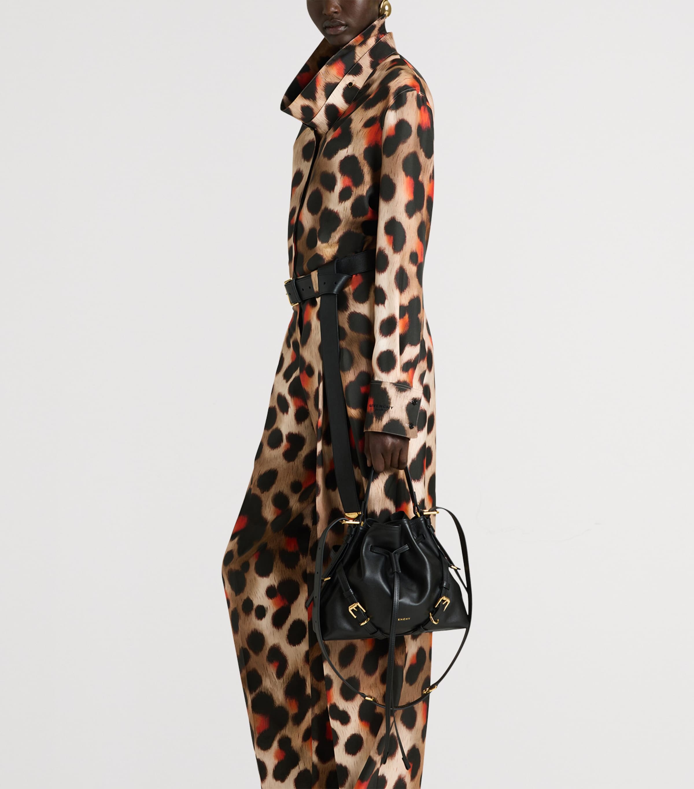 Givenchy Womens Silk Leopard Deconstructed Blouse Image 3