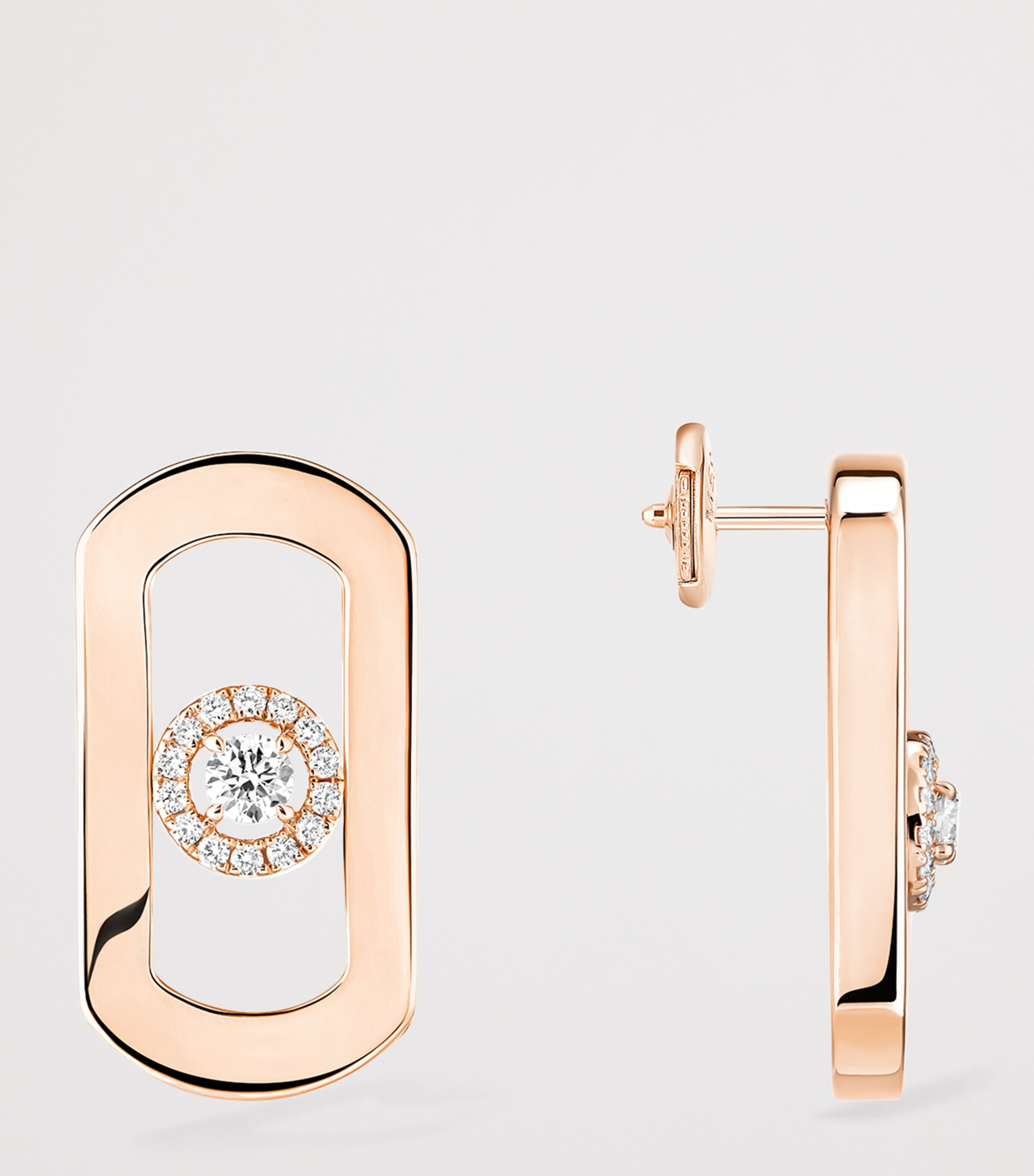 Messika So Move Pink Gold and Diamond Earrings (0.23ct) Pink Gold Image 3