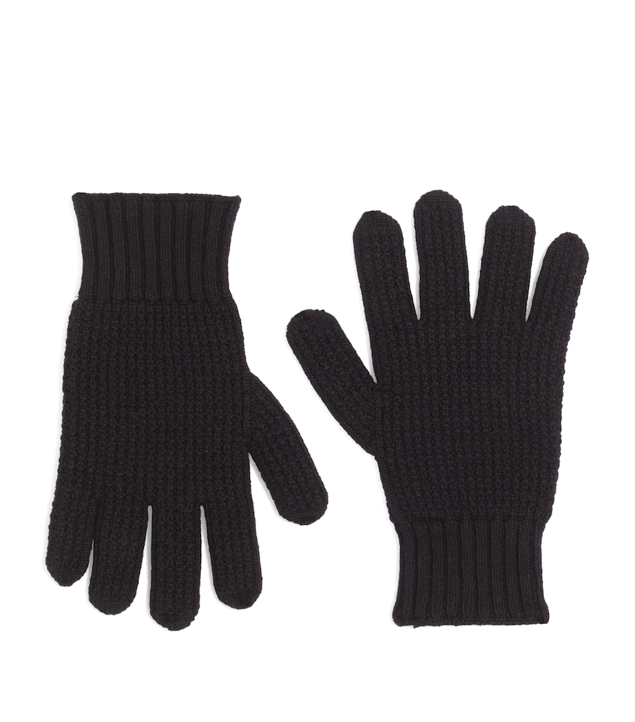 Dolce&Gabbana Virgin Wool Gloves Dark Blue Image 1